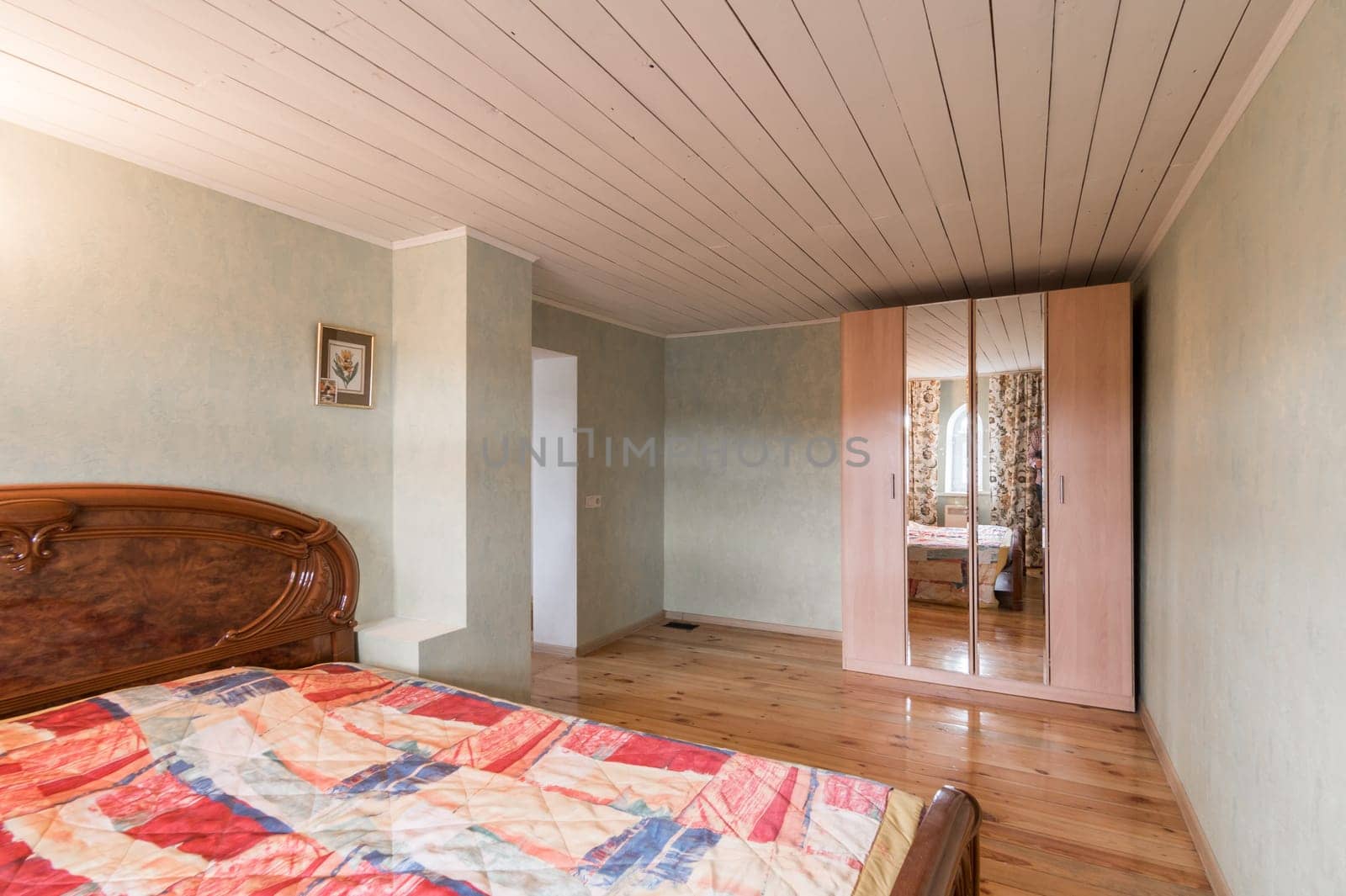 Russia, Moscow- June 11, 2019: interior room apartment. standard repair decoration in hostel
