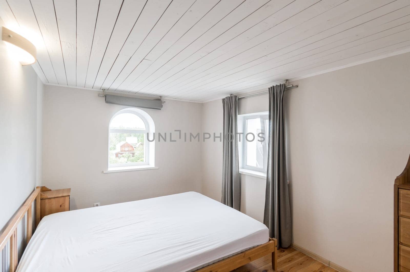Russia, Moscow- June 11, 2019: interior room apartment. standard repair decoration in hostel