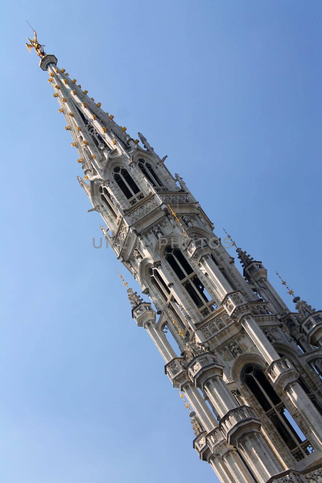 Bruxelles city hall bell tower in Belgium