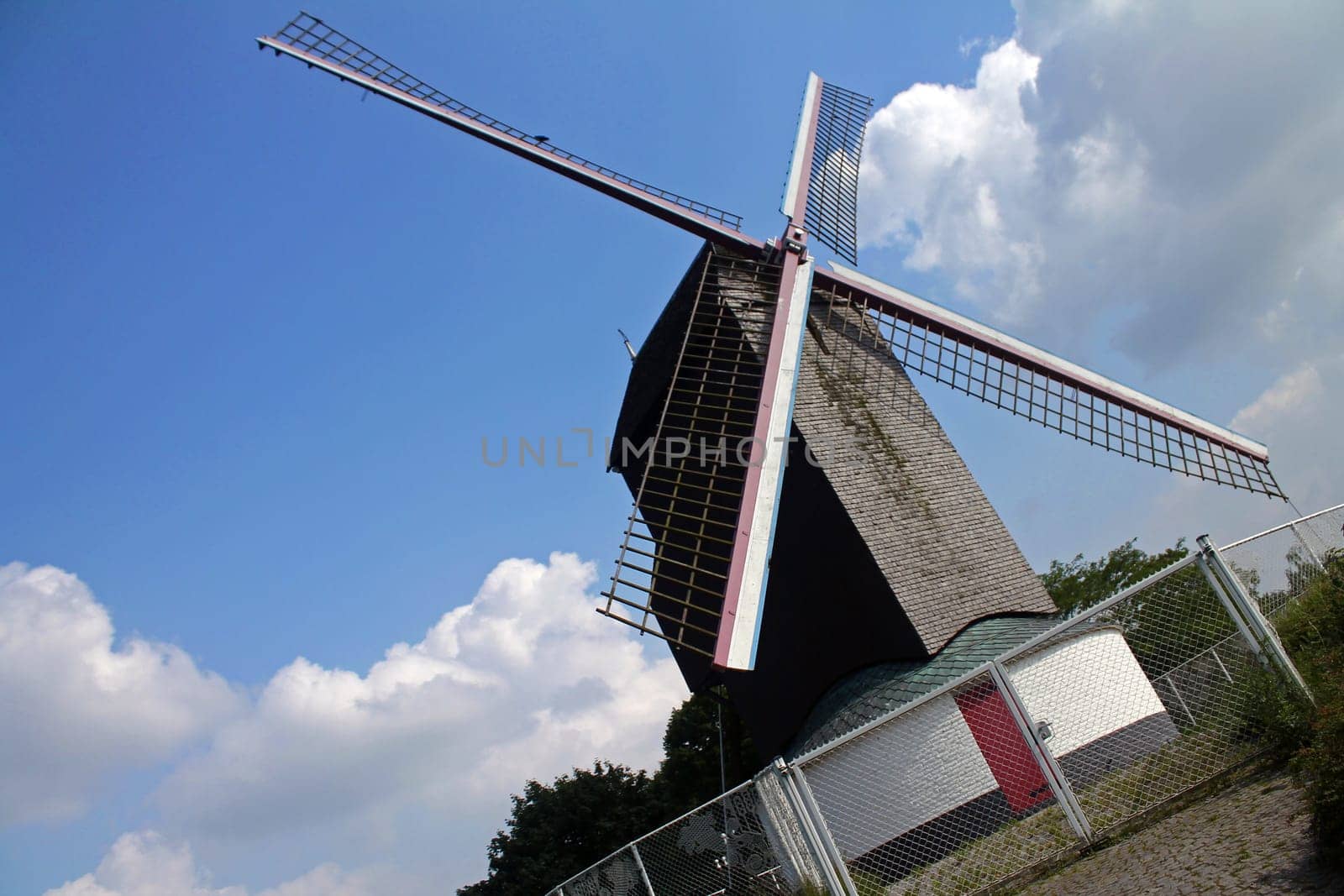 The windmill, the sky and the clouds