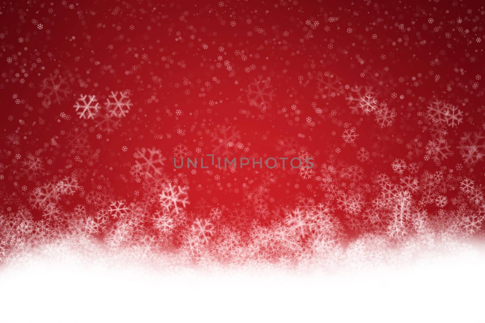 red christmas background with snowflakes