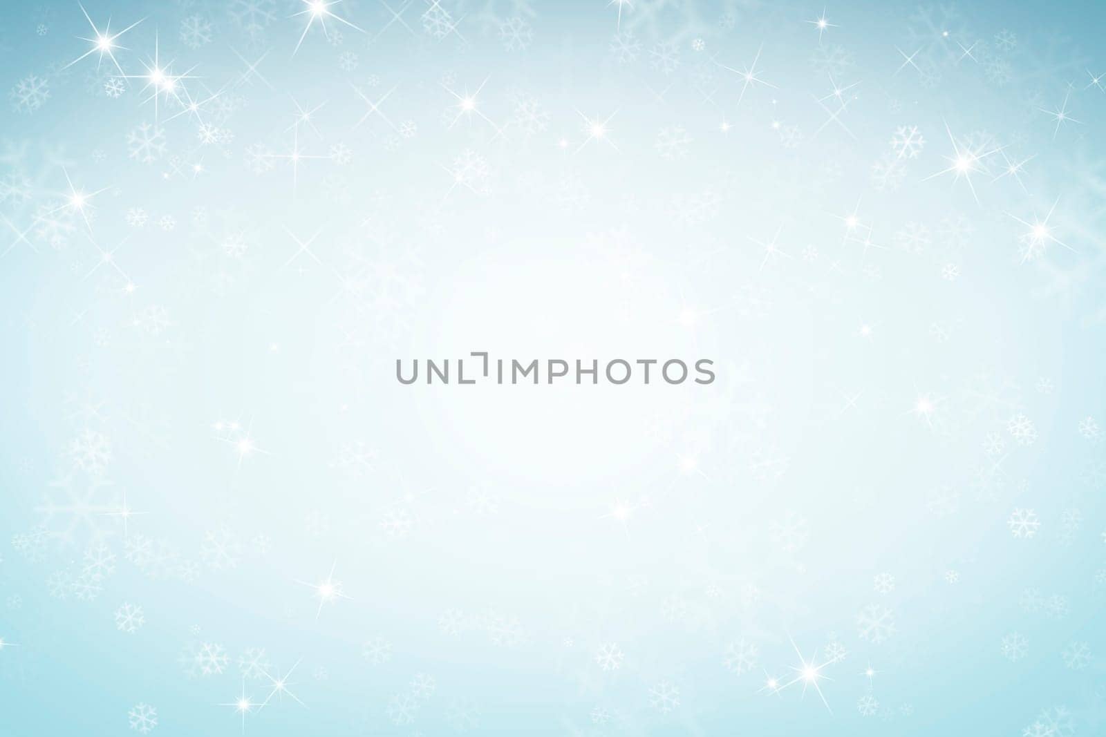 abstract winter sky background with snowflakes