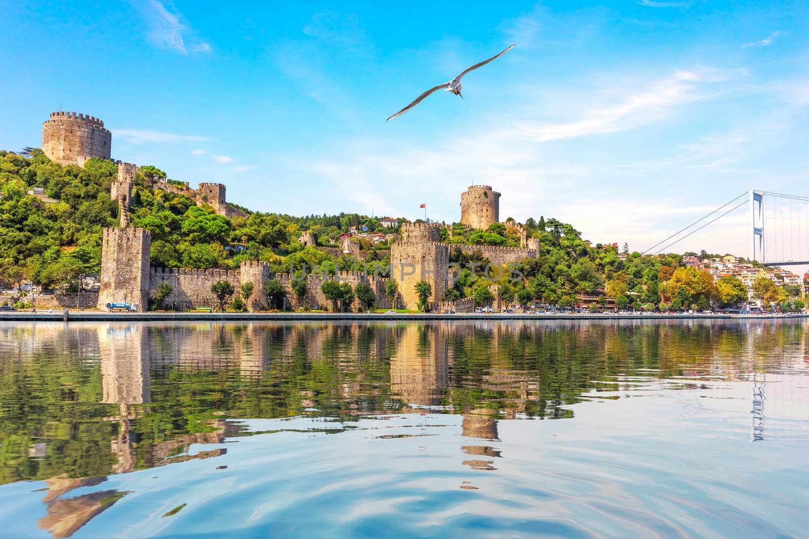 Roumeli Hissar Castle, a famous fortress of Istanbul, Turkey.
