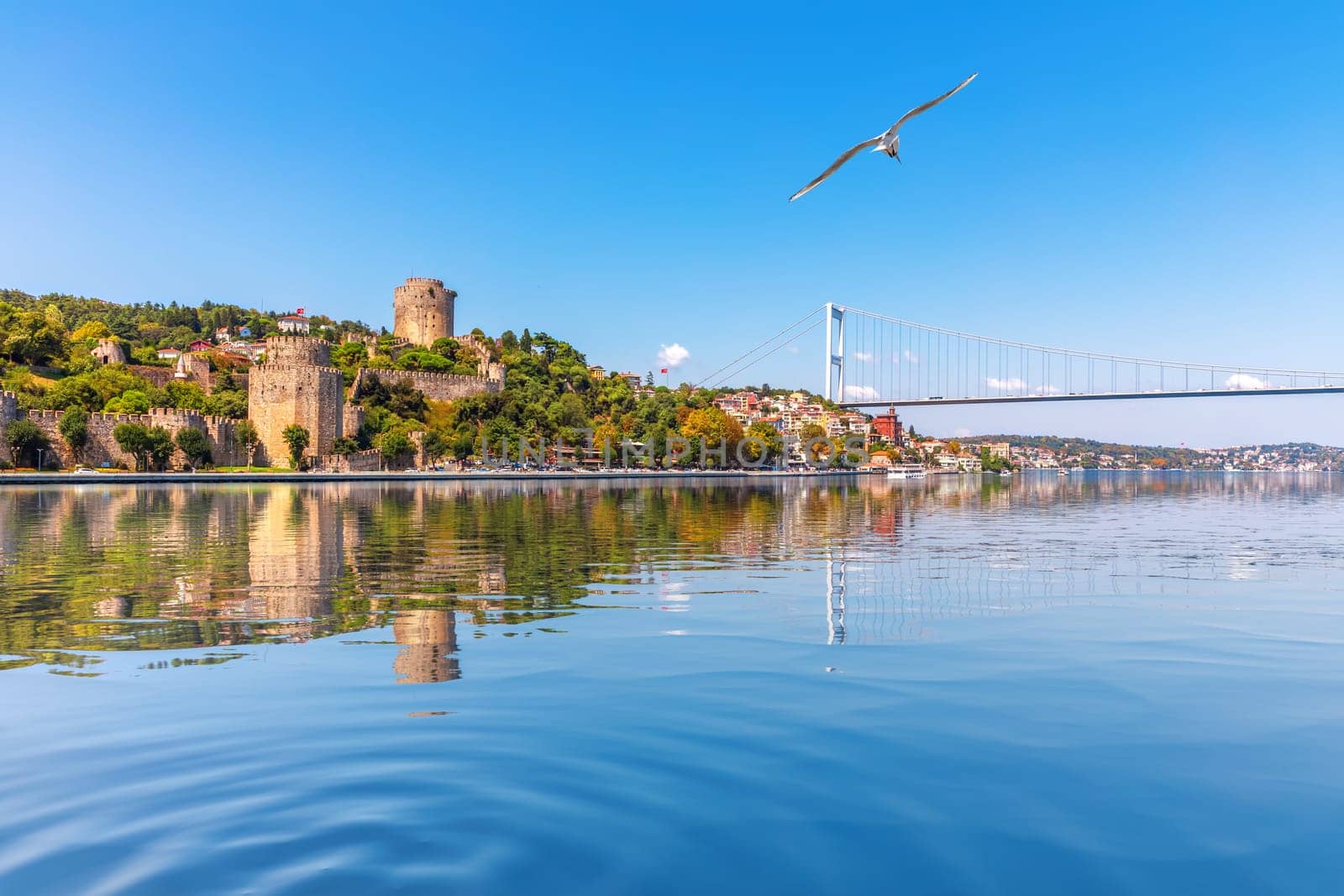 View on the Rumelian Castle and the Second Bosphorus Bridge, Istanbul.