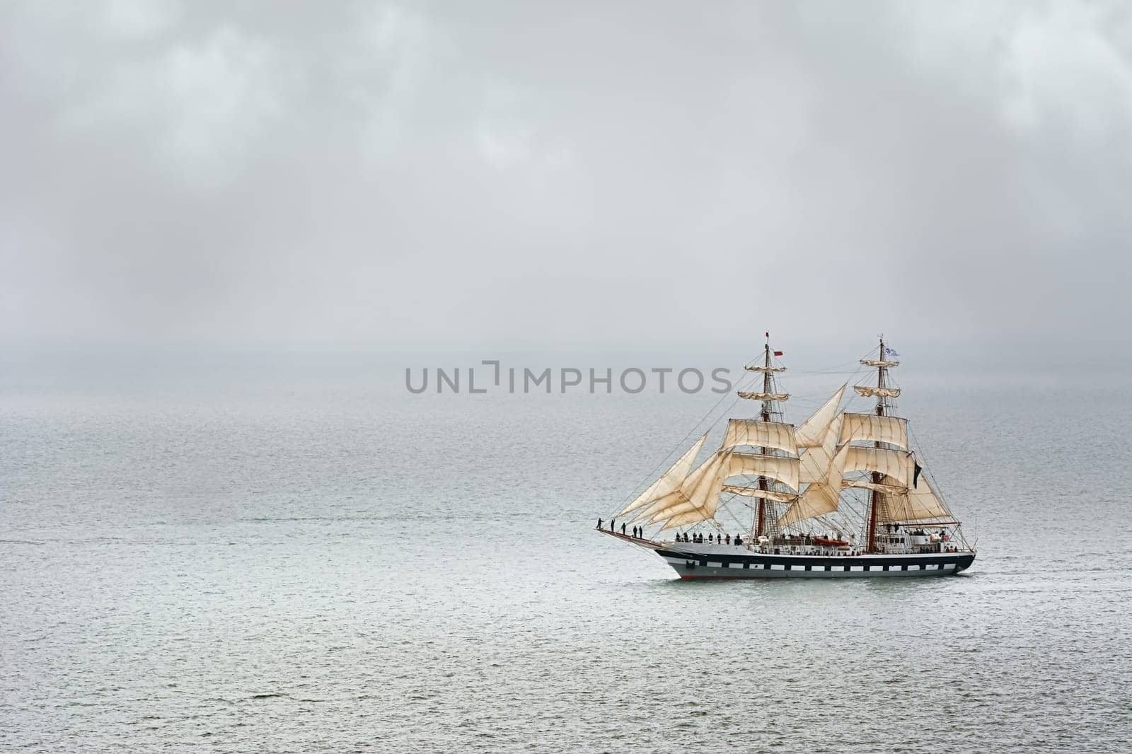Two Masted Sailing Ship in the Black Sea