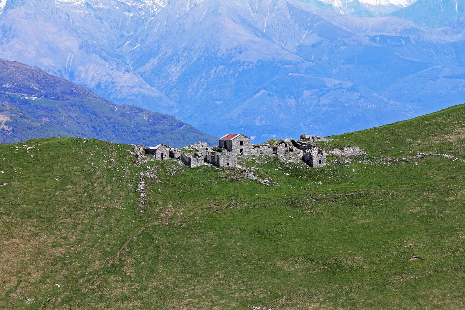 The ancient ruins on the top of the mountain
