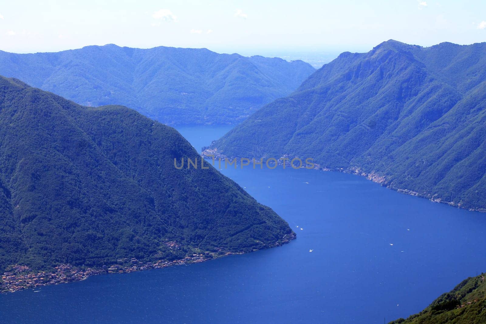 Lake Como in the middle of the mountains