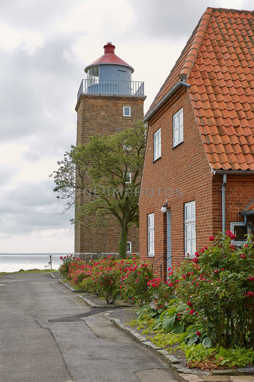 Lighthouse tower in Svaneke on the island Bornholm. Denmark.