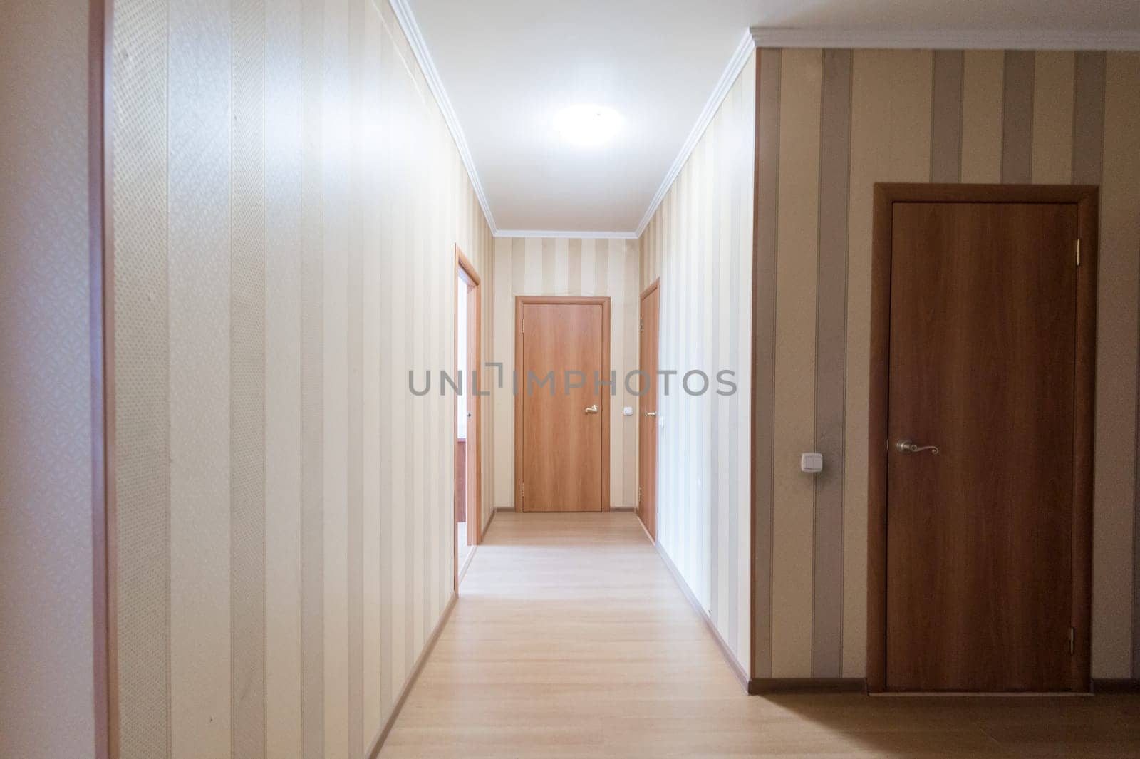 Russia, Moscow- June 11, 2019: interior room apartment. standard repair decoration in hostel