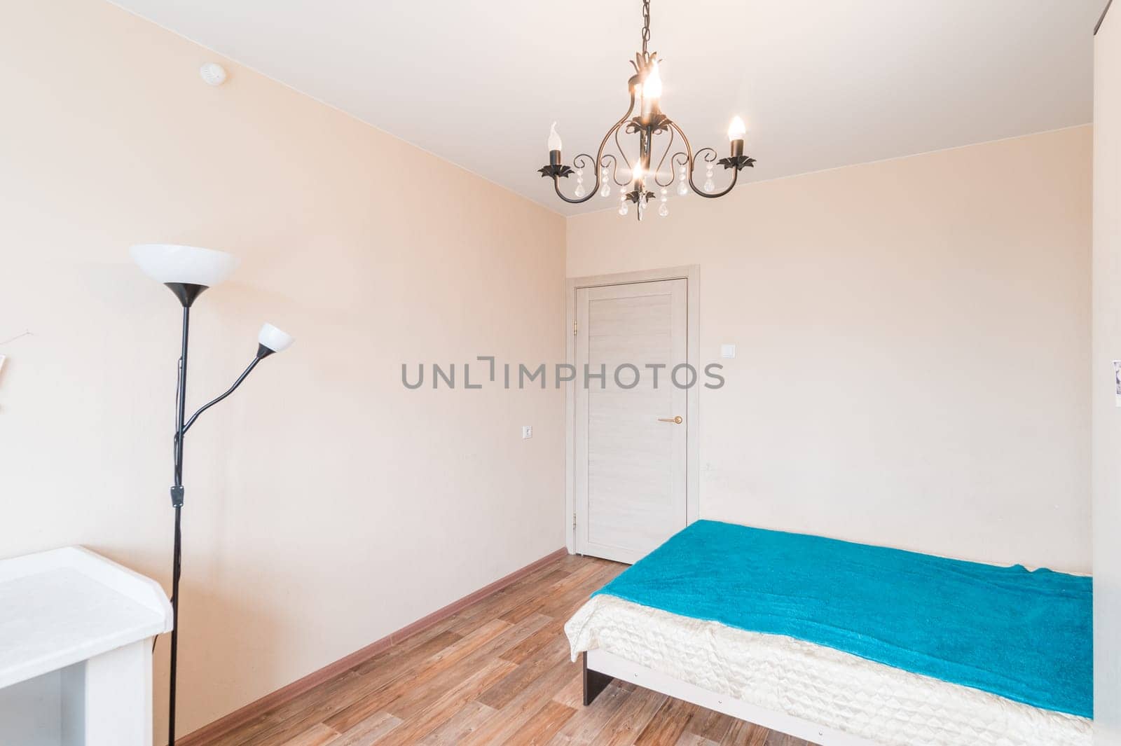 Russia, Moscow- June 11, 2019: interior room apartment. standard repair decoration in hostel