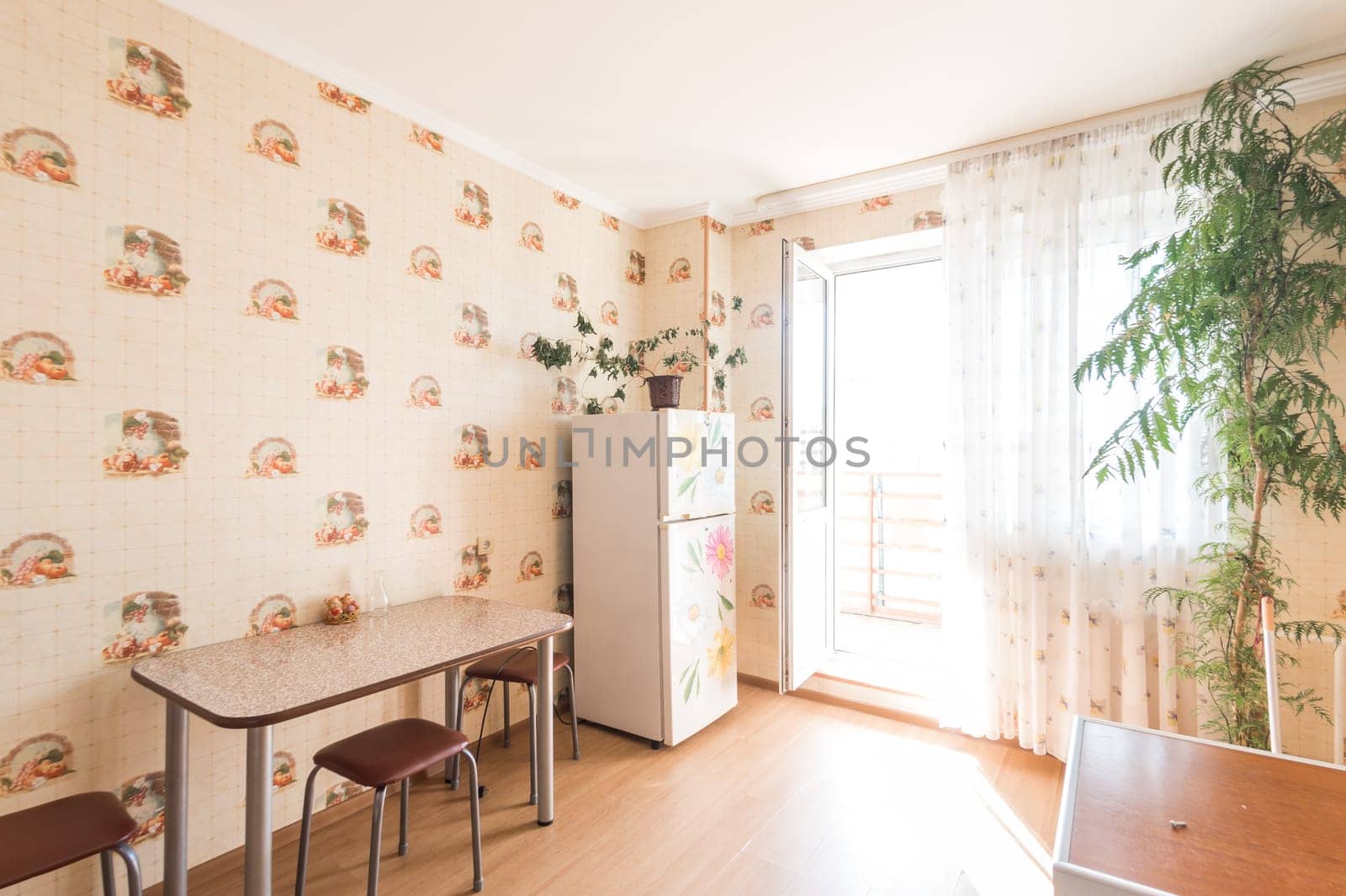 Russia, Moscow- June 11, 2019: interior room apartment. standard repair decoration in hostel