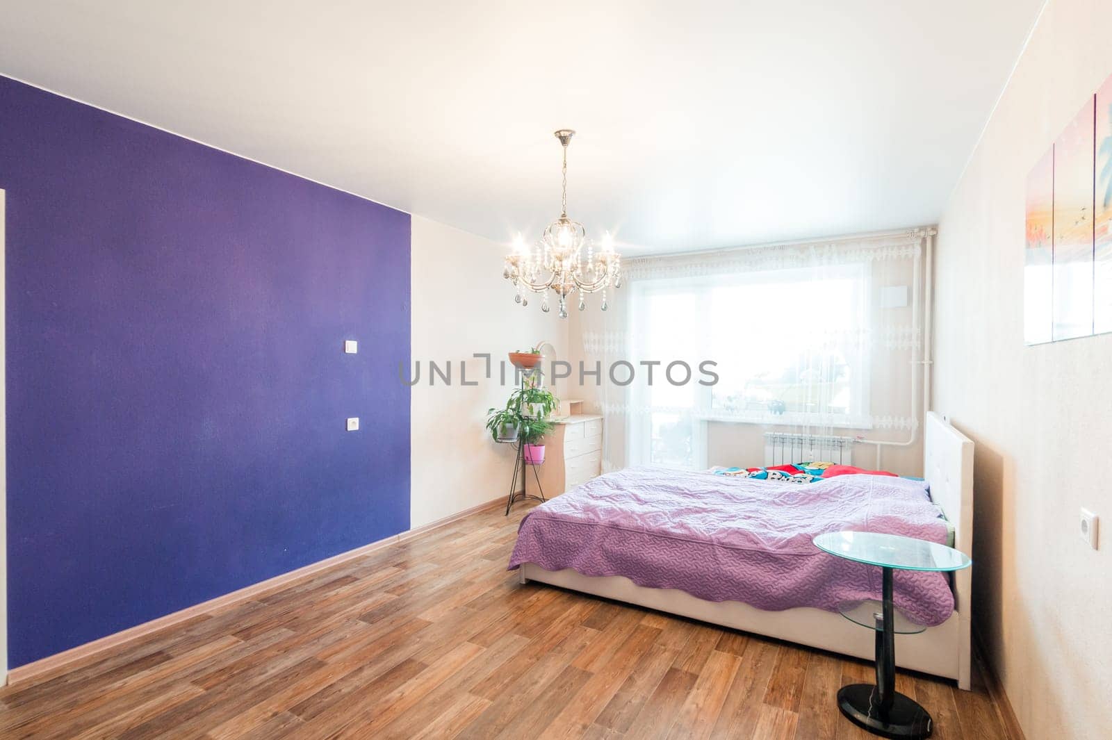Russia, Moscow- June 11, 2019: interior room apartment. standard repair decoration in hostel