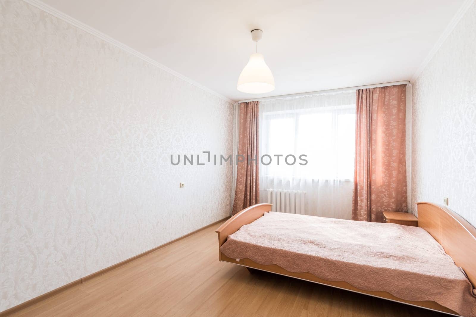 Russia, Moscow- June 11, 2019: interior room apartment. standard repair decoration in hostel