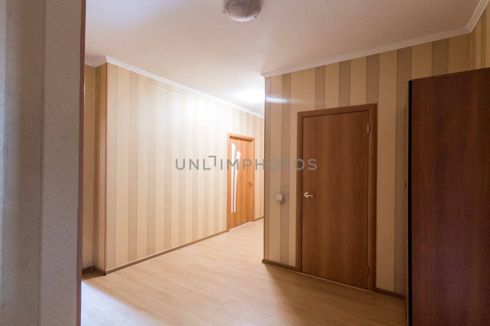 Russia, Moscow- June 11, 2019: interior room apartment. standard repair decoration in hostel
