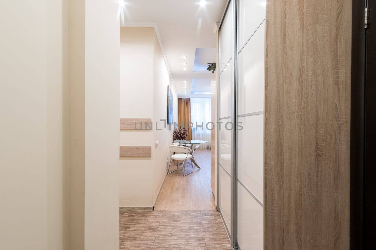 Russia, Moscow- June 11, 2019: interior room apartment. standard repair decoration in hostel
