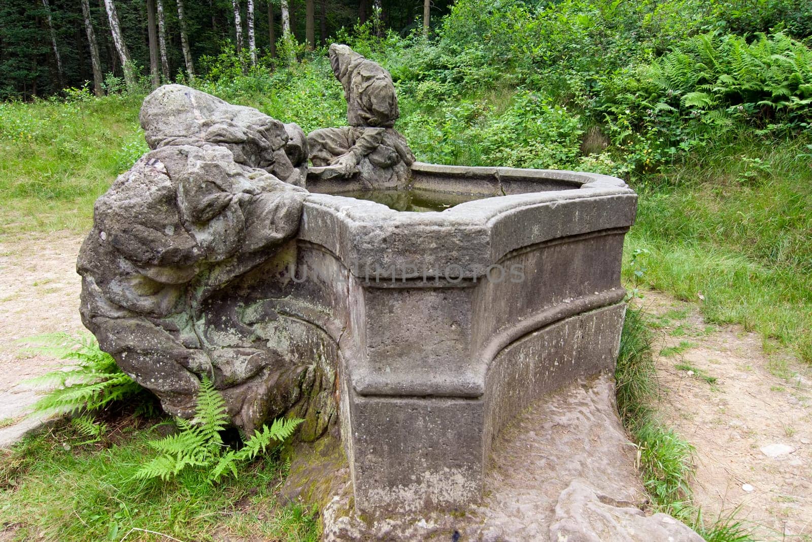 The Bethlehem of Braun or Kusk Forest Sculptures is a complex of Baroque statues and relieves carved by famous sculptor Matthias Bernard Braun directly in sandstone rocks in the forest near complex Kuks Hospital in Northern Bohemia, Czech Republic. Part of the sculptures in the New Forest is ranked the best works of Czech Baroque sculpture. Since 2002, the area is protected as a National Historic Landmark and were listed in the 2000 World Monuments Watch by the World Monuments Fund.