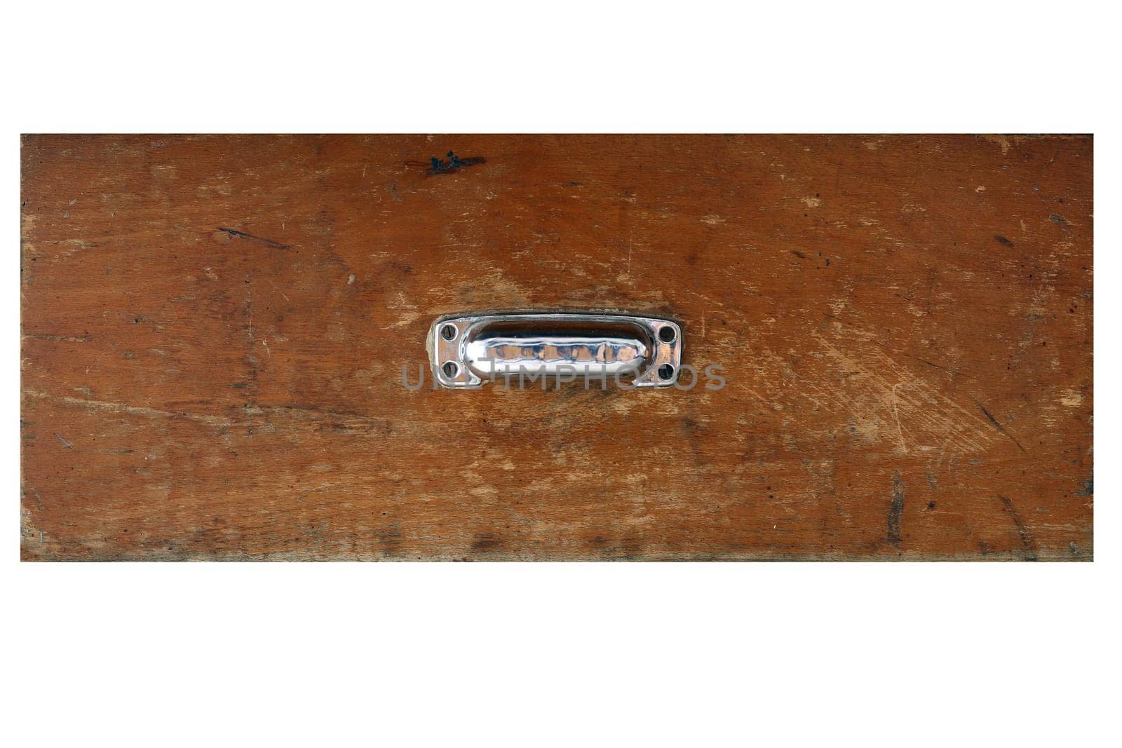 Detail of the old drawer isolated on white background