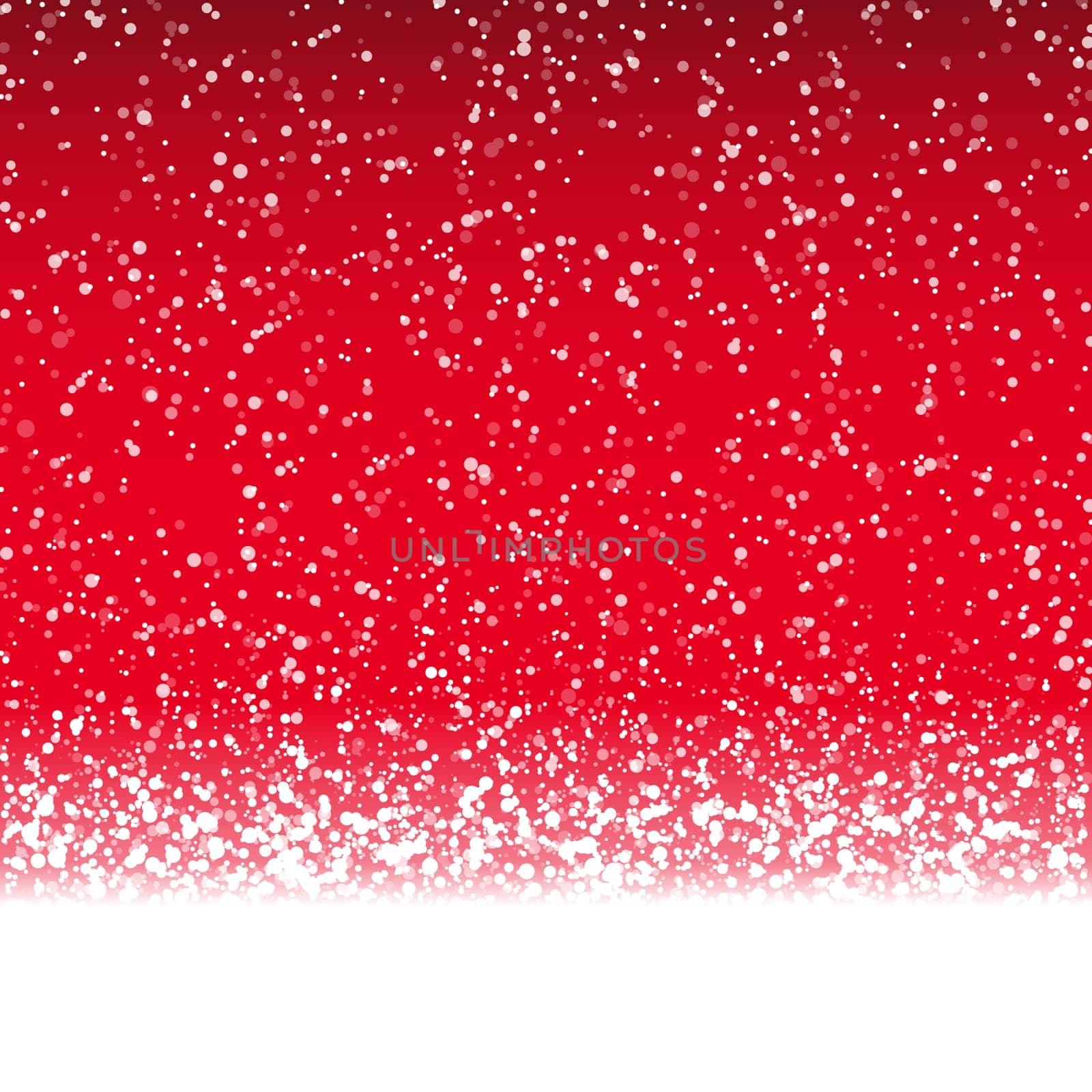 vector file with beautiful falling snow flakes on red colored background