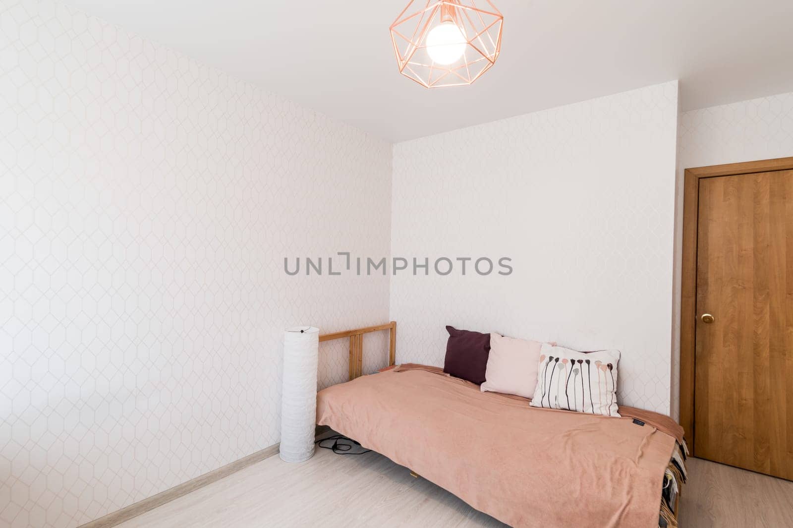 Russia, Moscow- June 12, 2019: interior room apartment. standard repair decoration in hostel