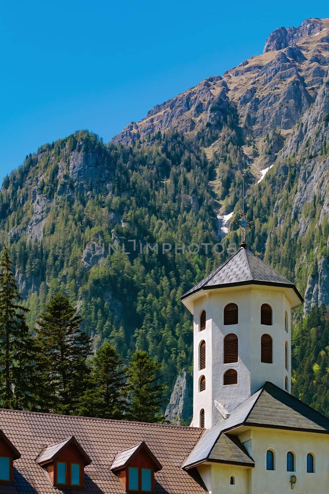 Caraiman Monastery Church at the Foot of the Bucegi Mountains