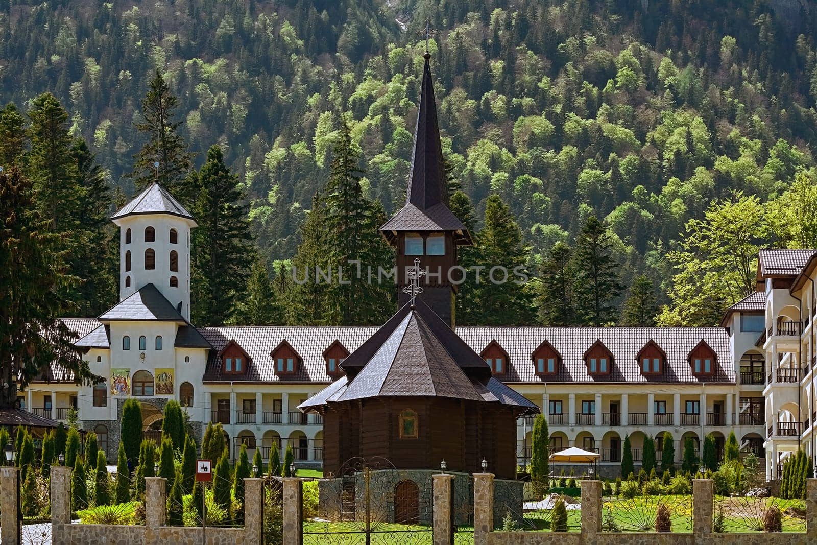Caraiman Monastery Church at the Foot of the Bucegi Mountains