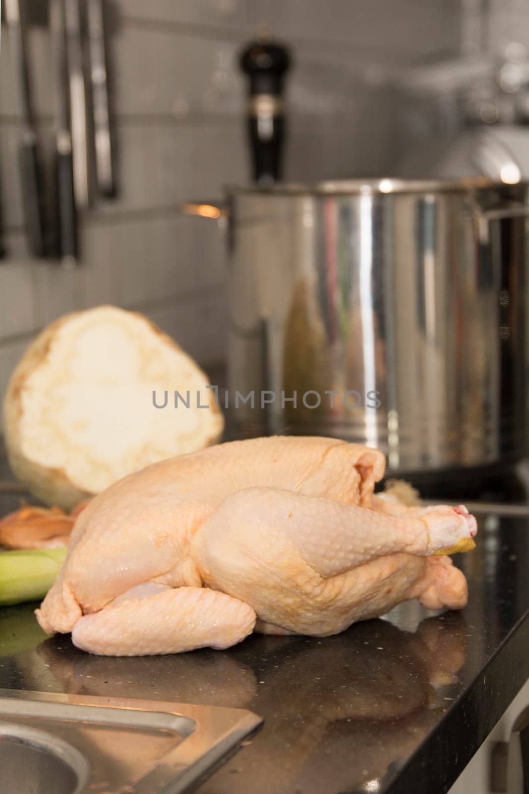 cooking a chicken soup