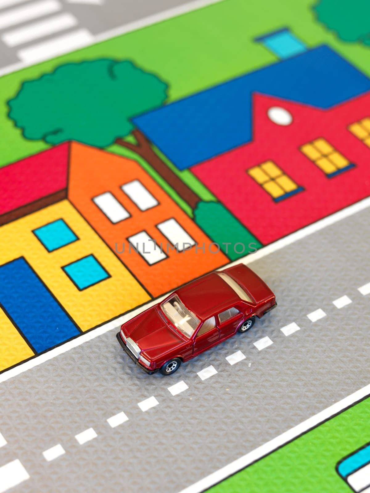A close up shot of a childs play mat