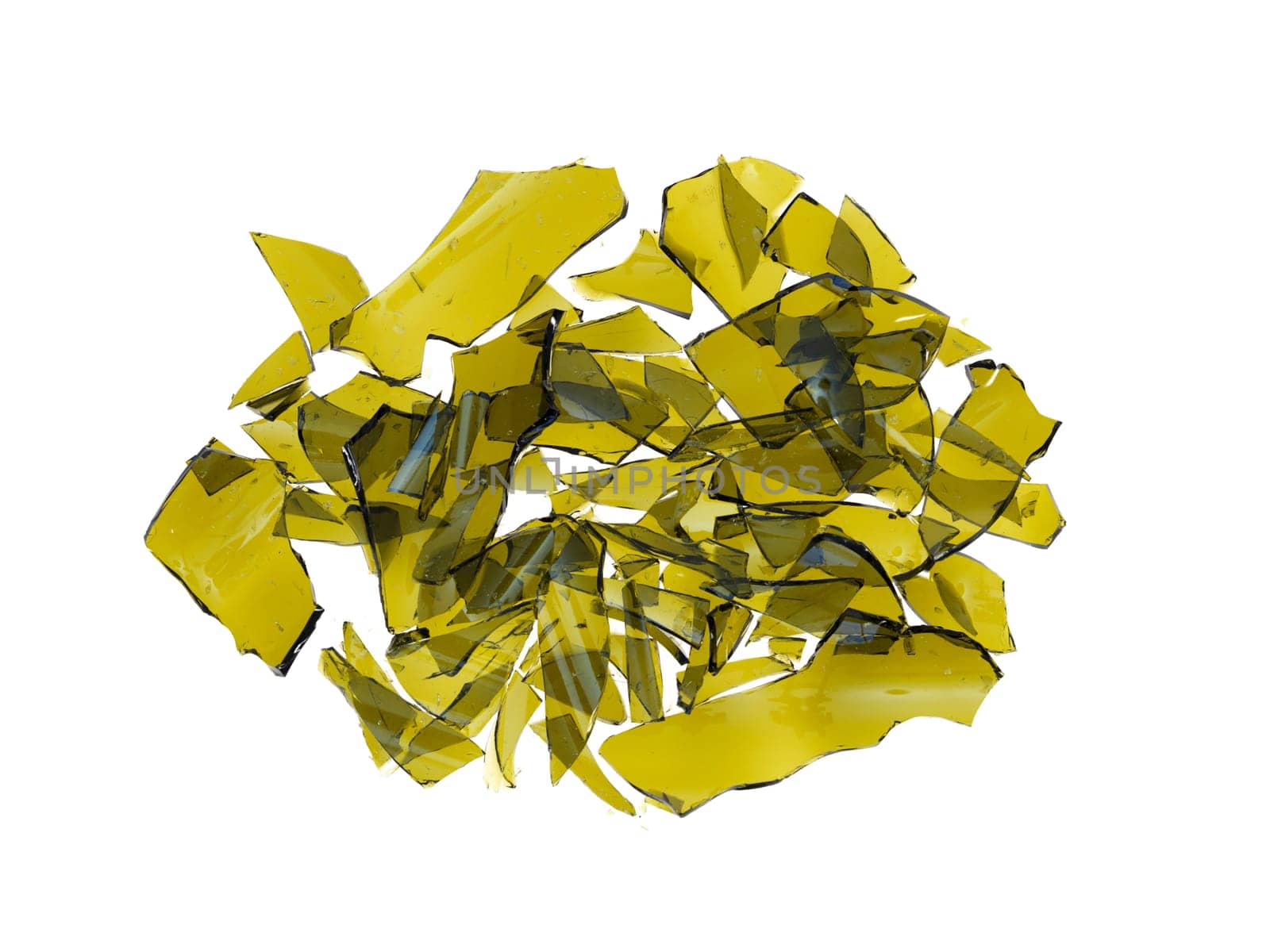 A close up shot of broken glass