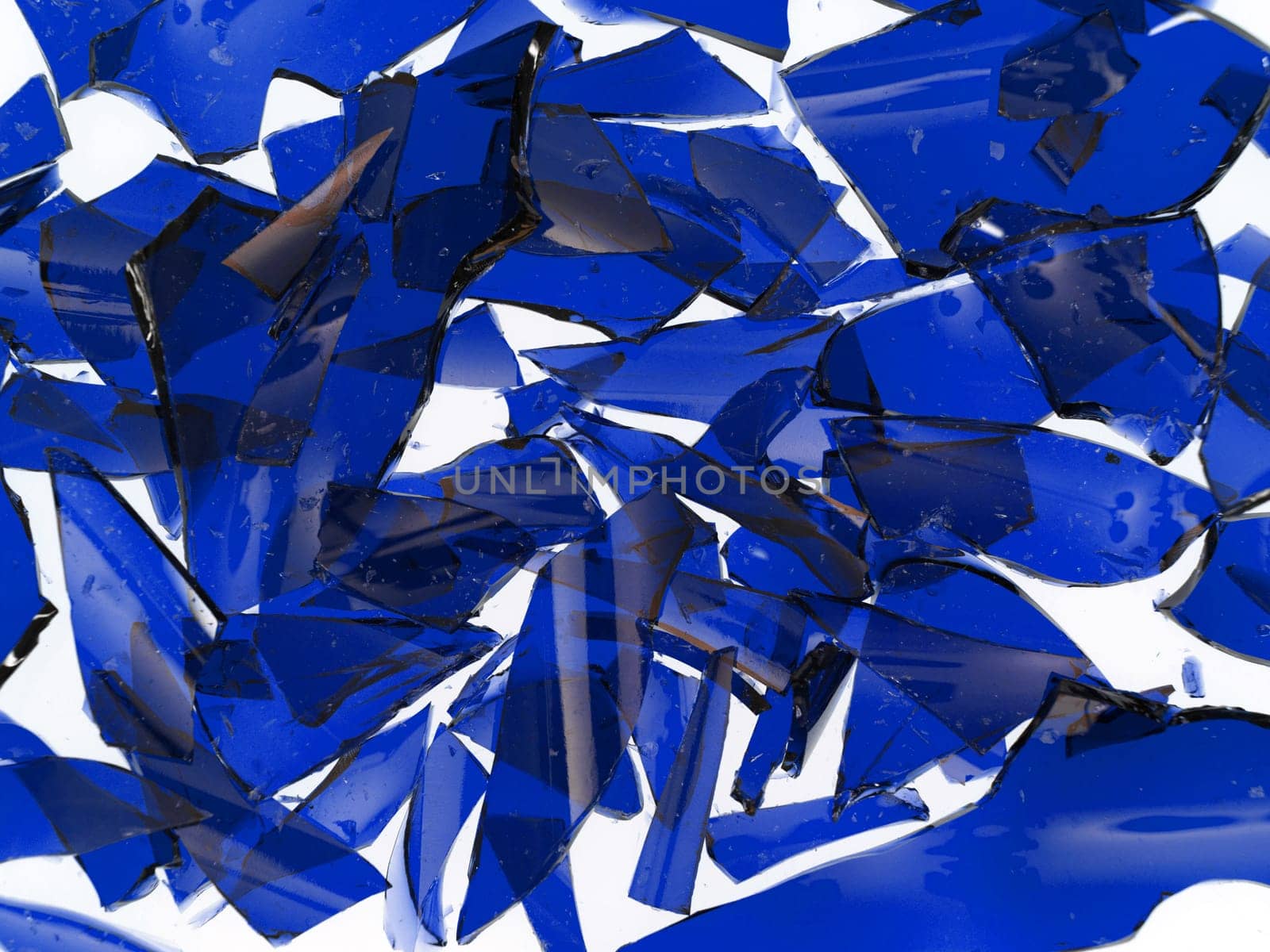 A close up shot of broken glass