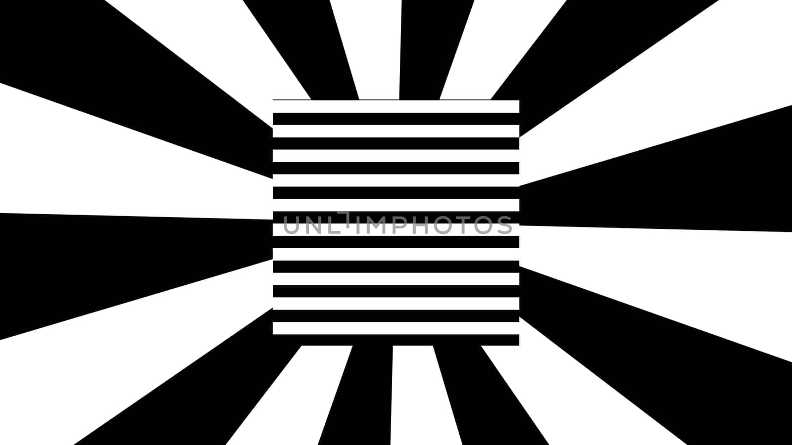 Black and white stripes. Computer generated abstract background, 3D rendering backdrop
