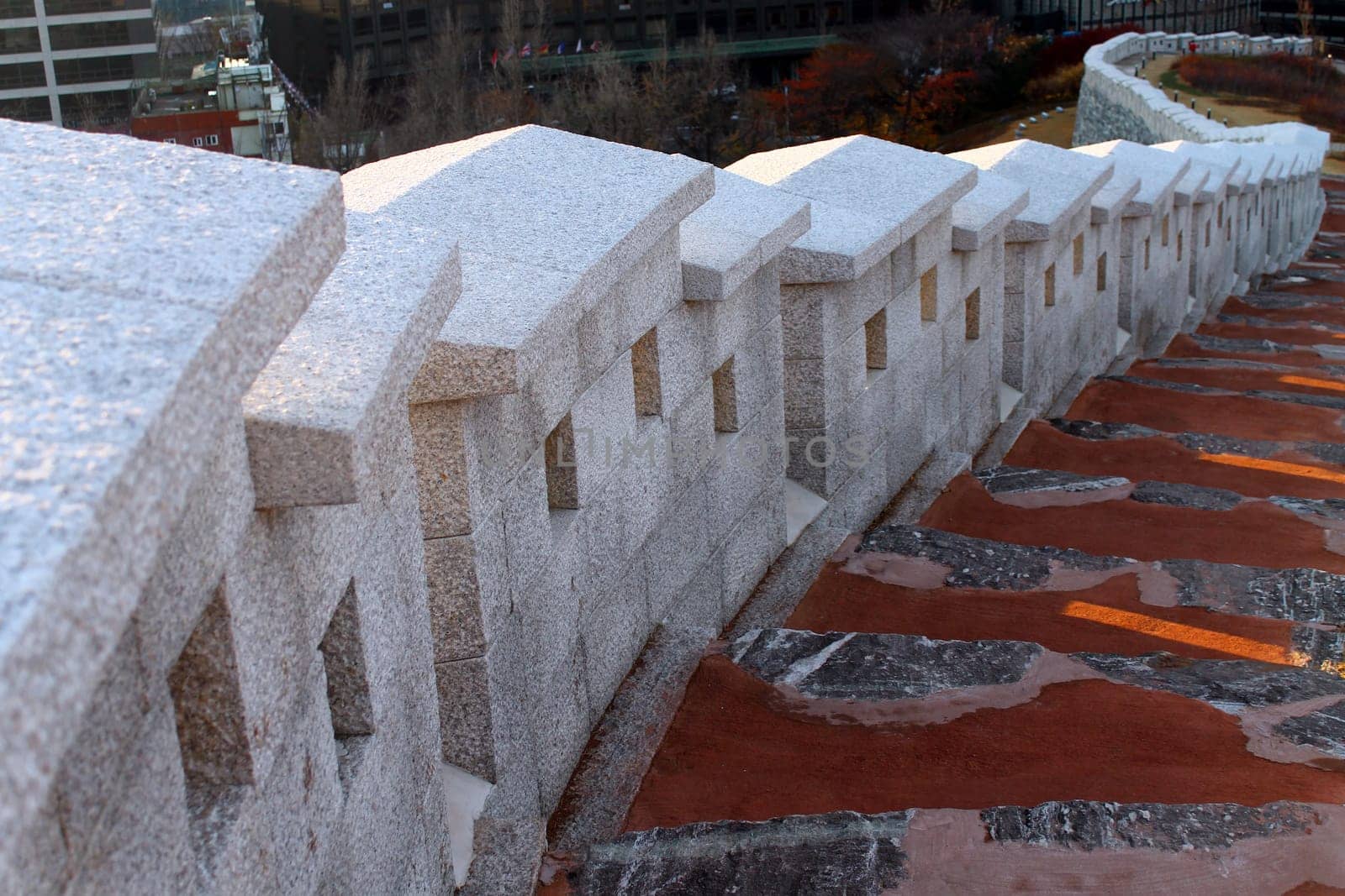 The walls of protection of Seoul in South Korea