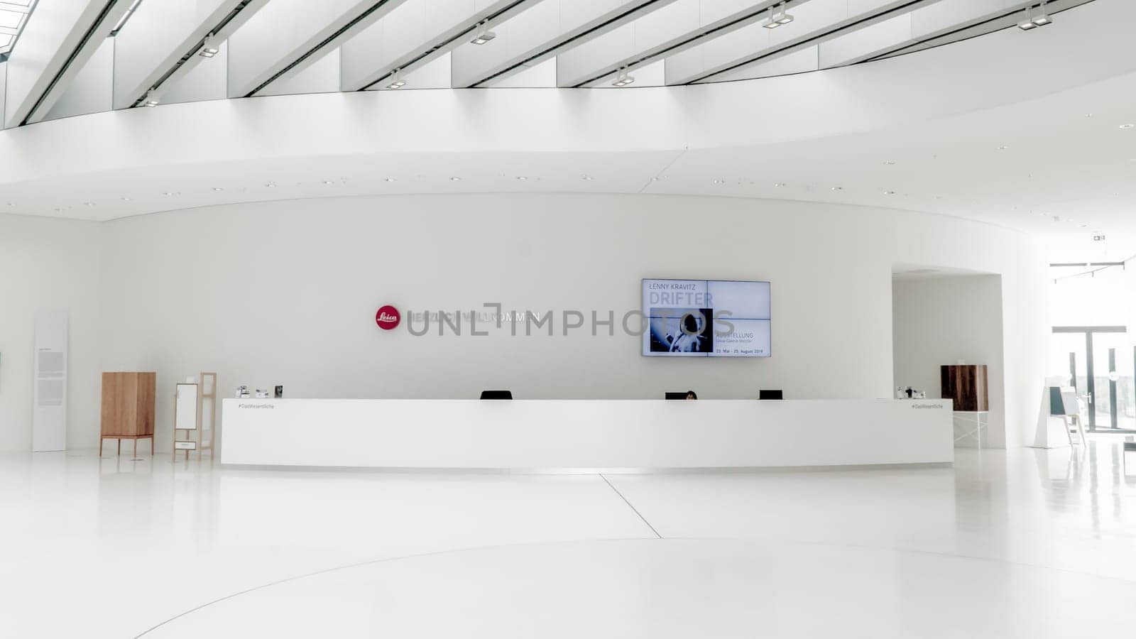 GERMANY, WETZLAR, 06 JULY 2019, Headquarters of the Leica Camera Company, opened in 2014, interior galleries