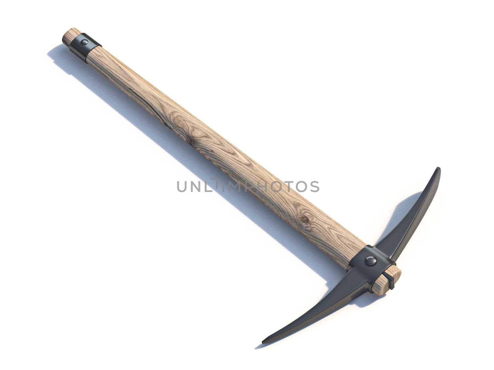 Pickaxe 3D rendering illustration isolated on white background