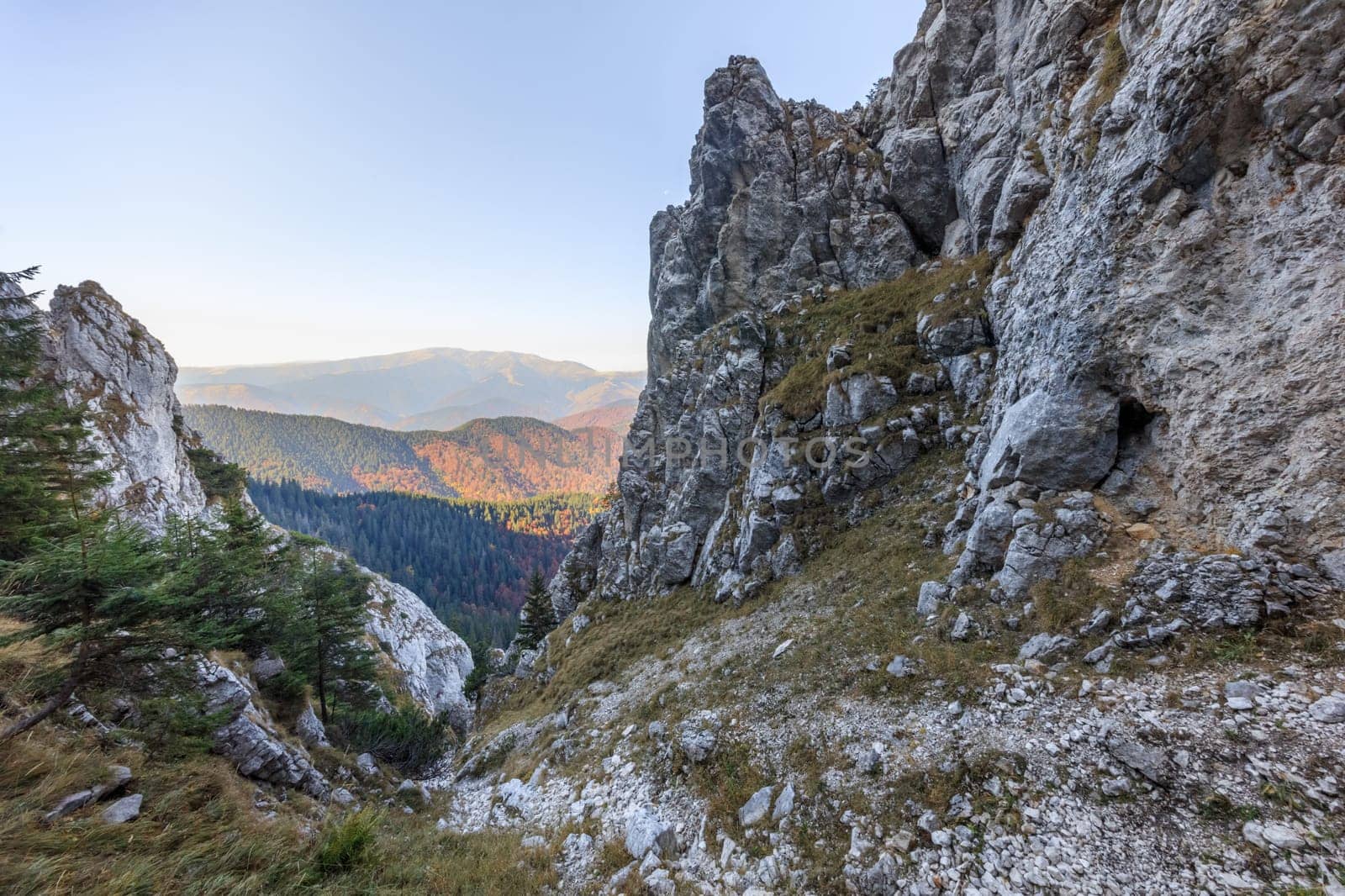 mountain landscape in Piatra Craiului Mountains, Romania