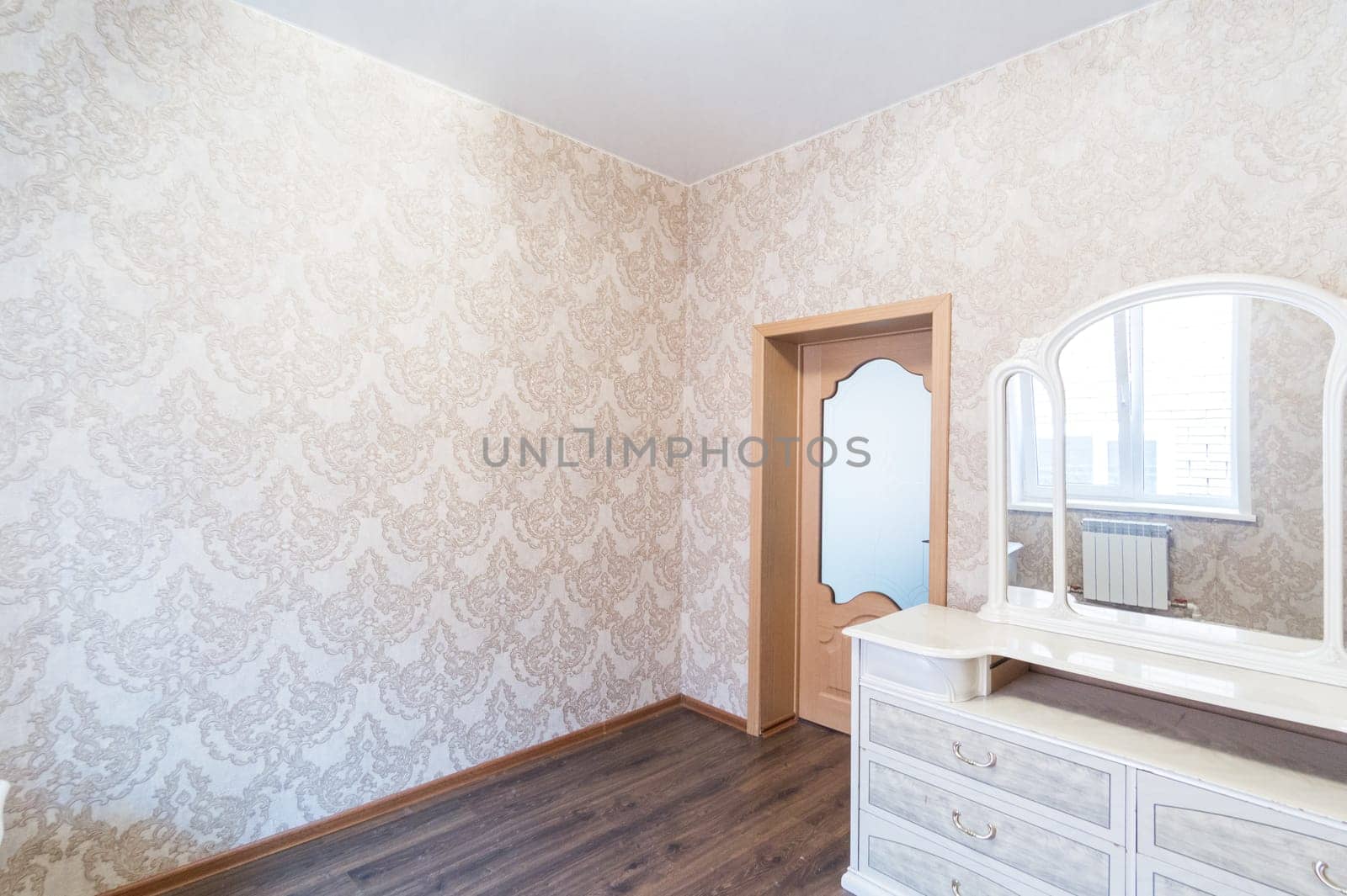 Russia, Moscow- June 26, 2019: interior room apartment. standard repair decoration in hostel