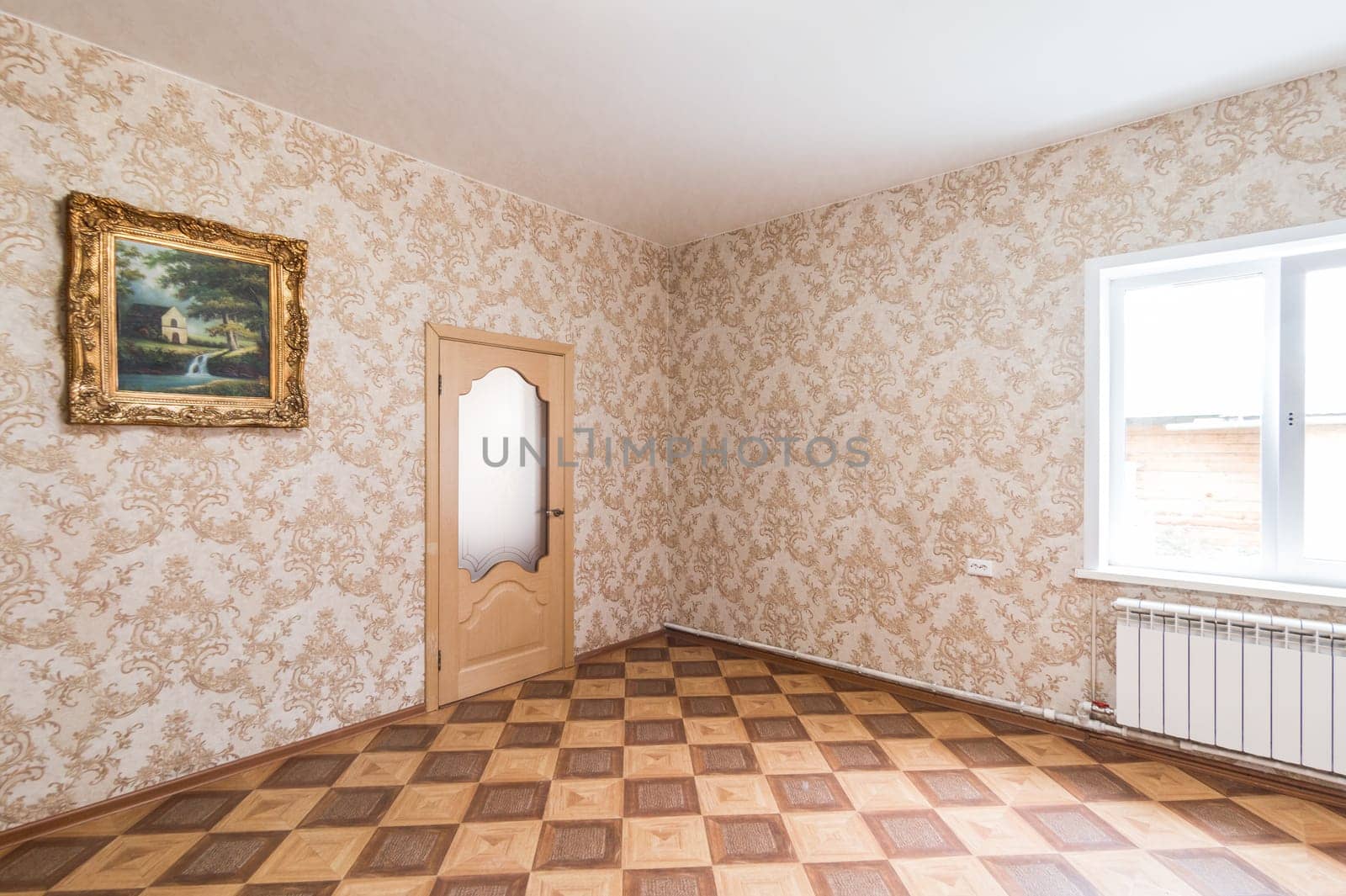 Russia, Moscow- June 26, 2019: interior room apartment. standard repair decoration in hostel