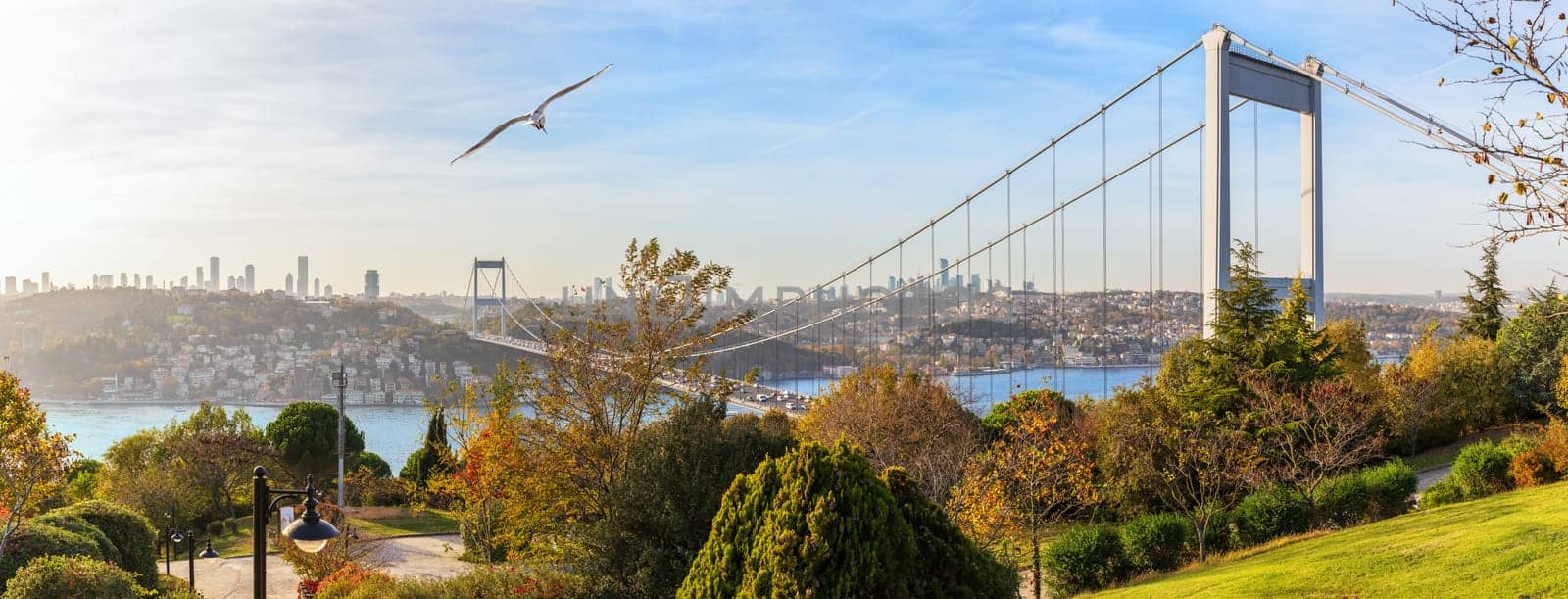 Fatih Sultan Bridge or Second Bosphorus Bridge, Istanbul.