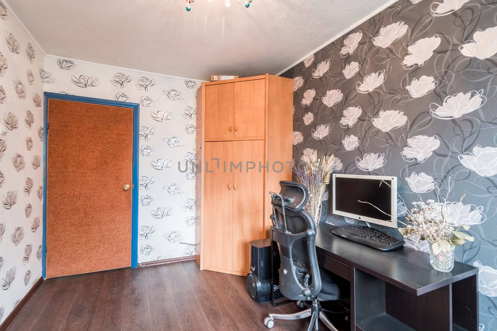 Russia, Moscow- July 02, 2019: interior room apartment. standard repair decoration in hostel