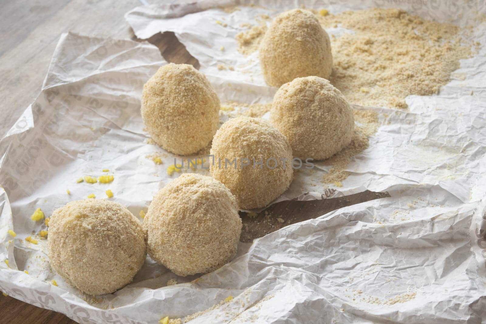 step of preparation of a sicilian arancini