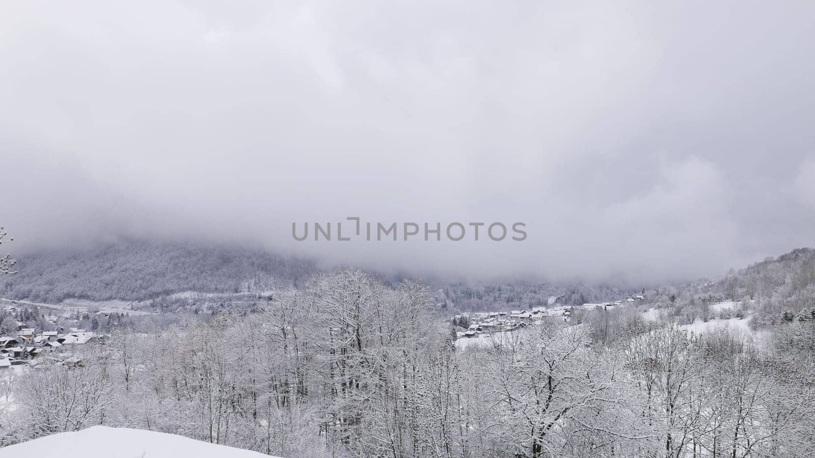 holiday at the foot of Mont Blanc in winter in the Chamonix Valley, France