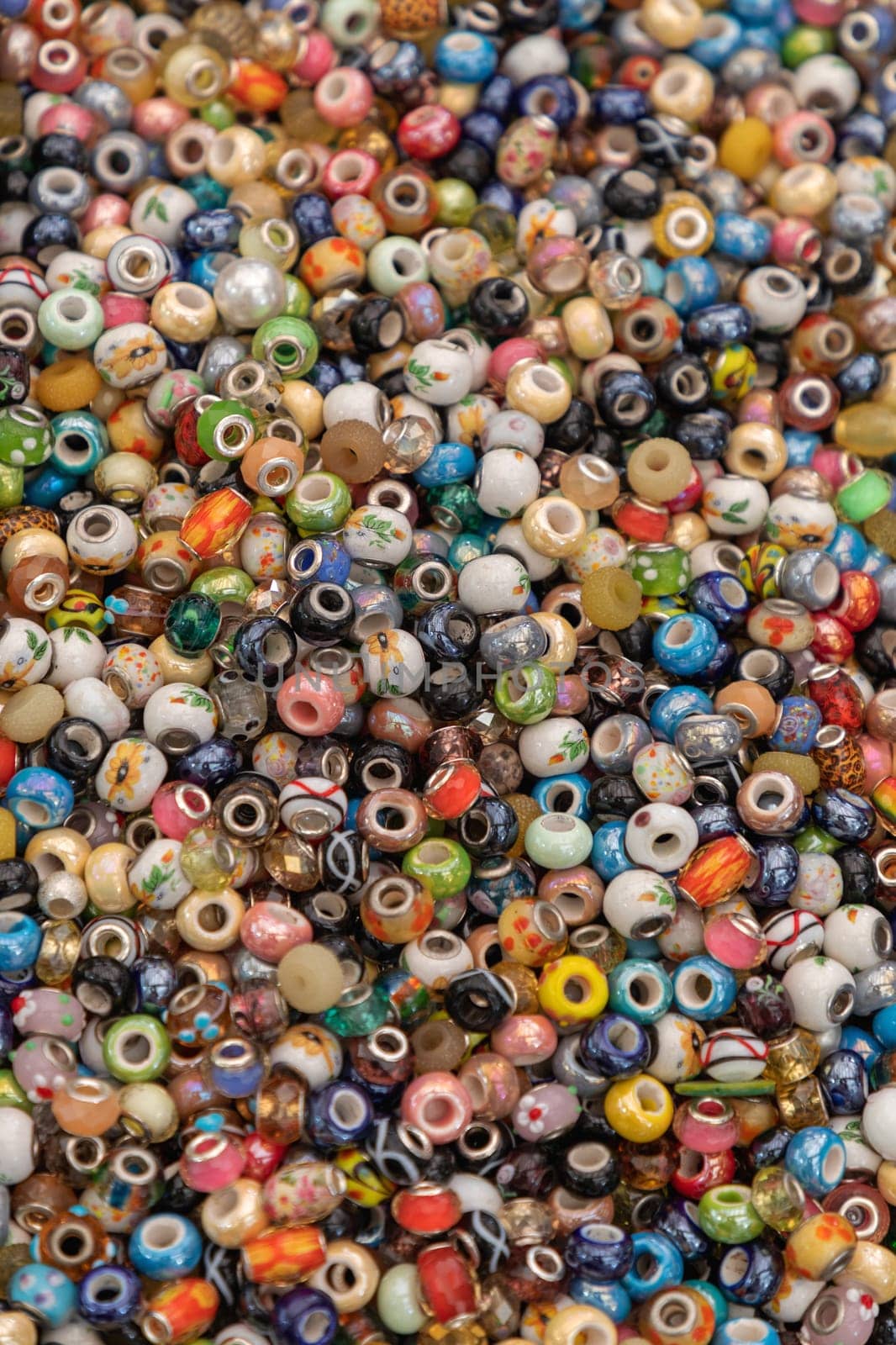 Many Different Colourful Beads for Craft Material Background
