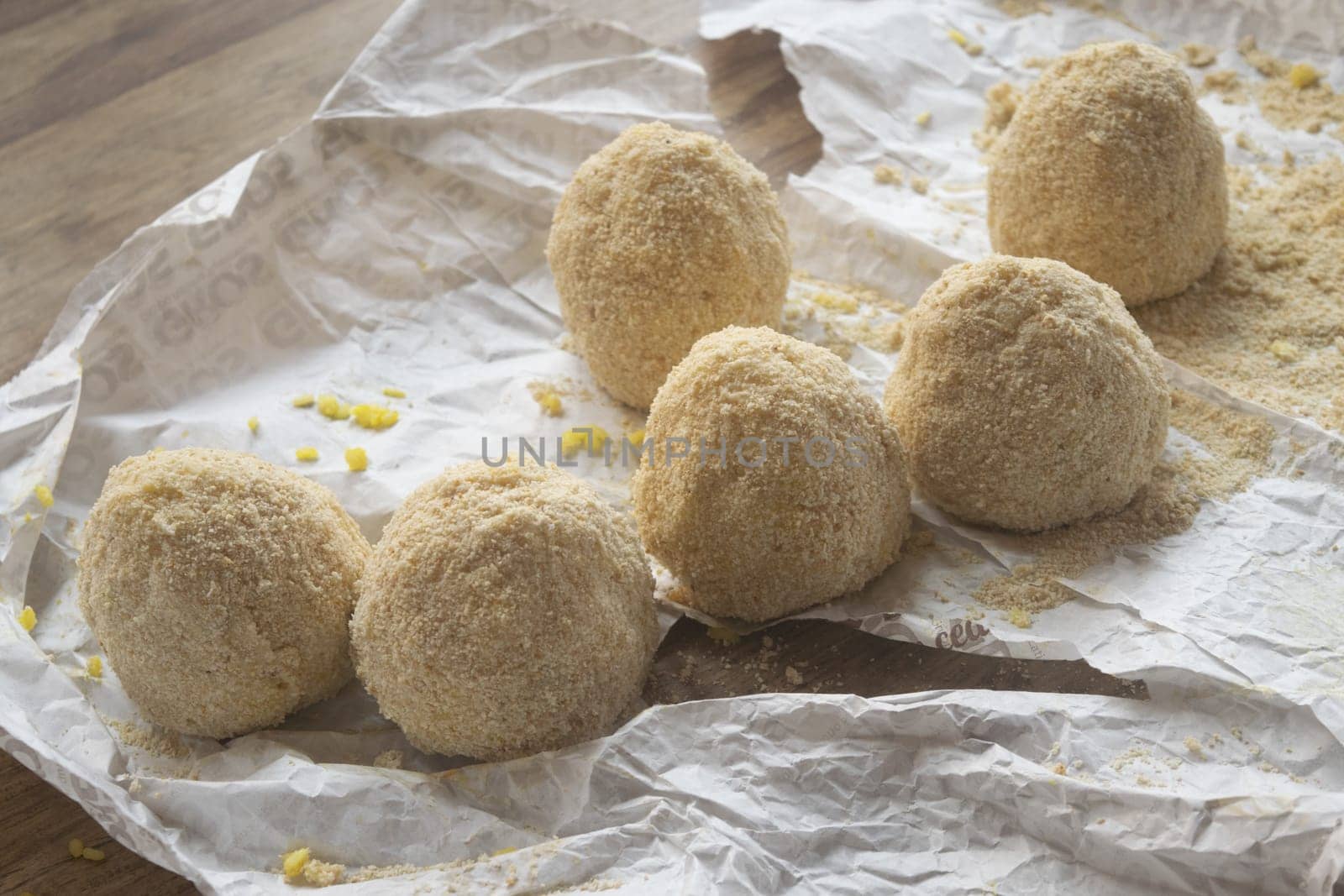 step of preparation of a sicilian arancini