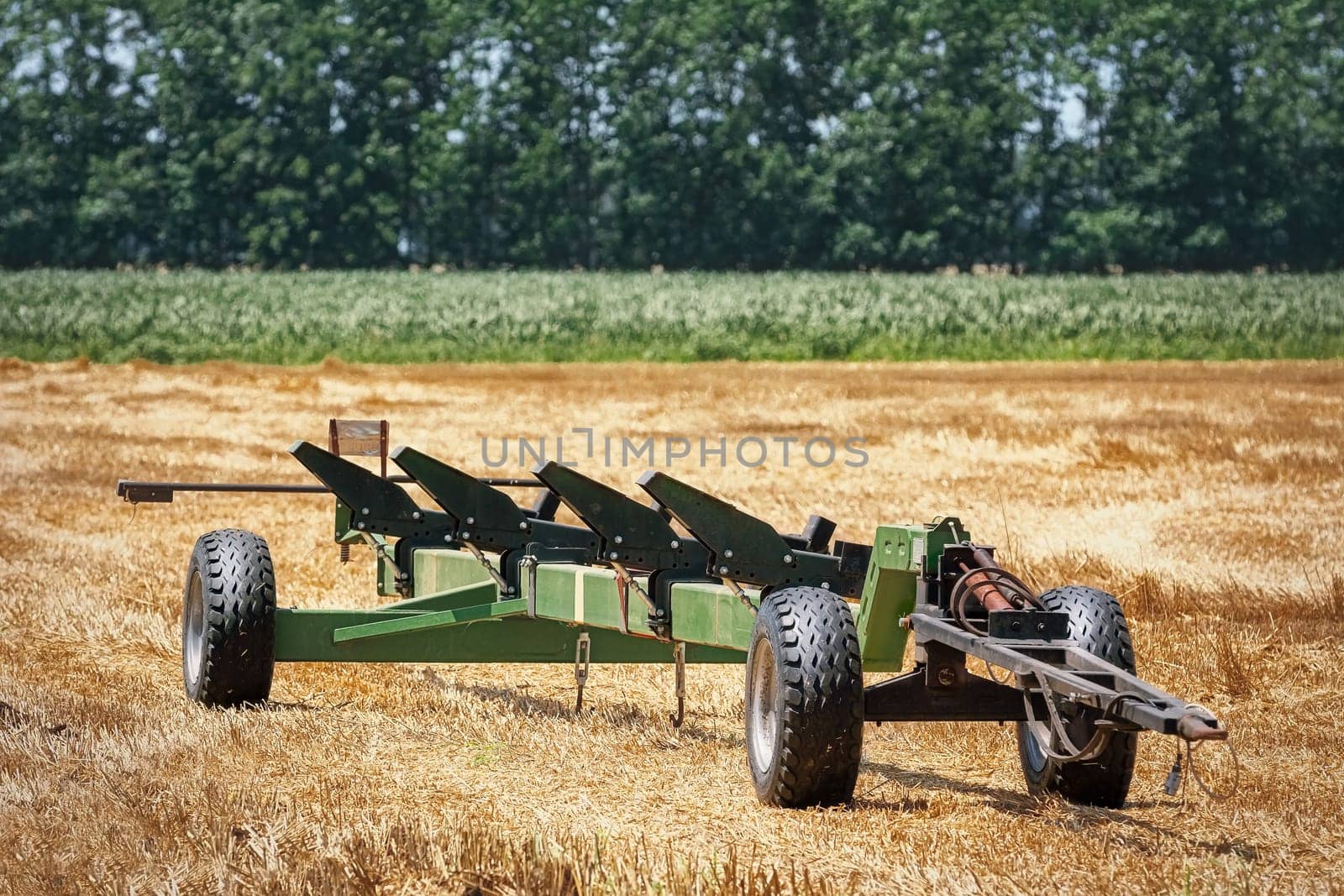 Agricultural machinery on the field in Bulgaria