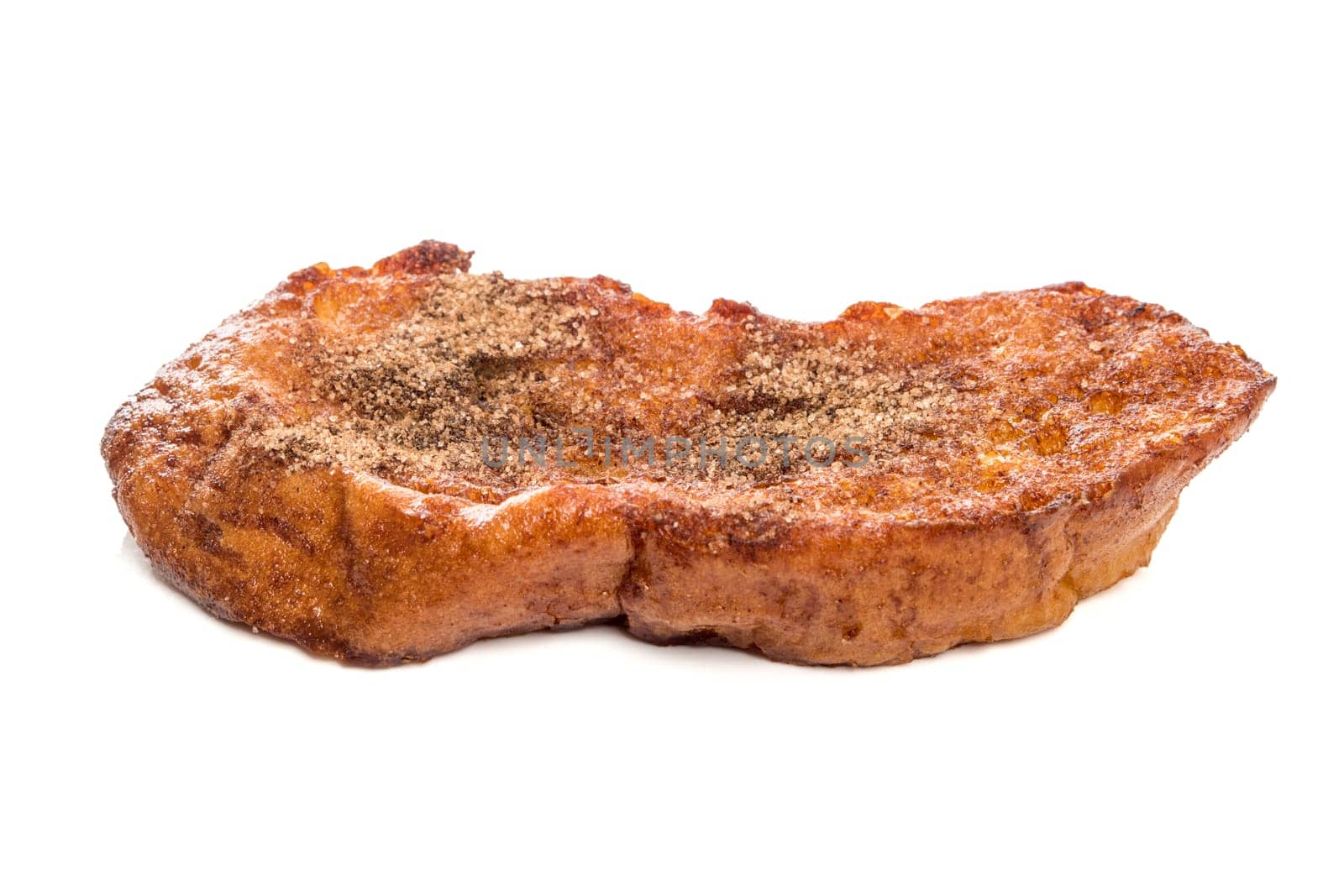 Traditional Christmas Rabanada. Spanish Torrijas isolated on white background.