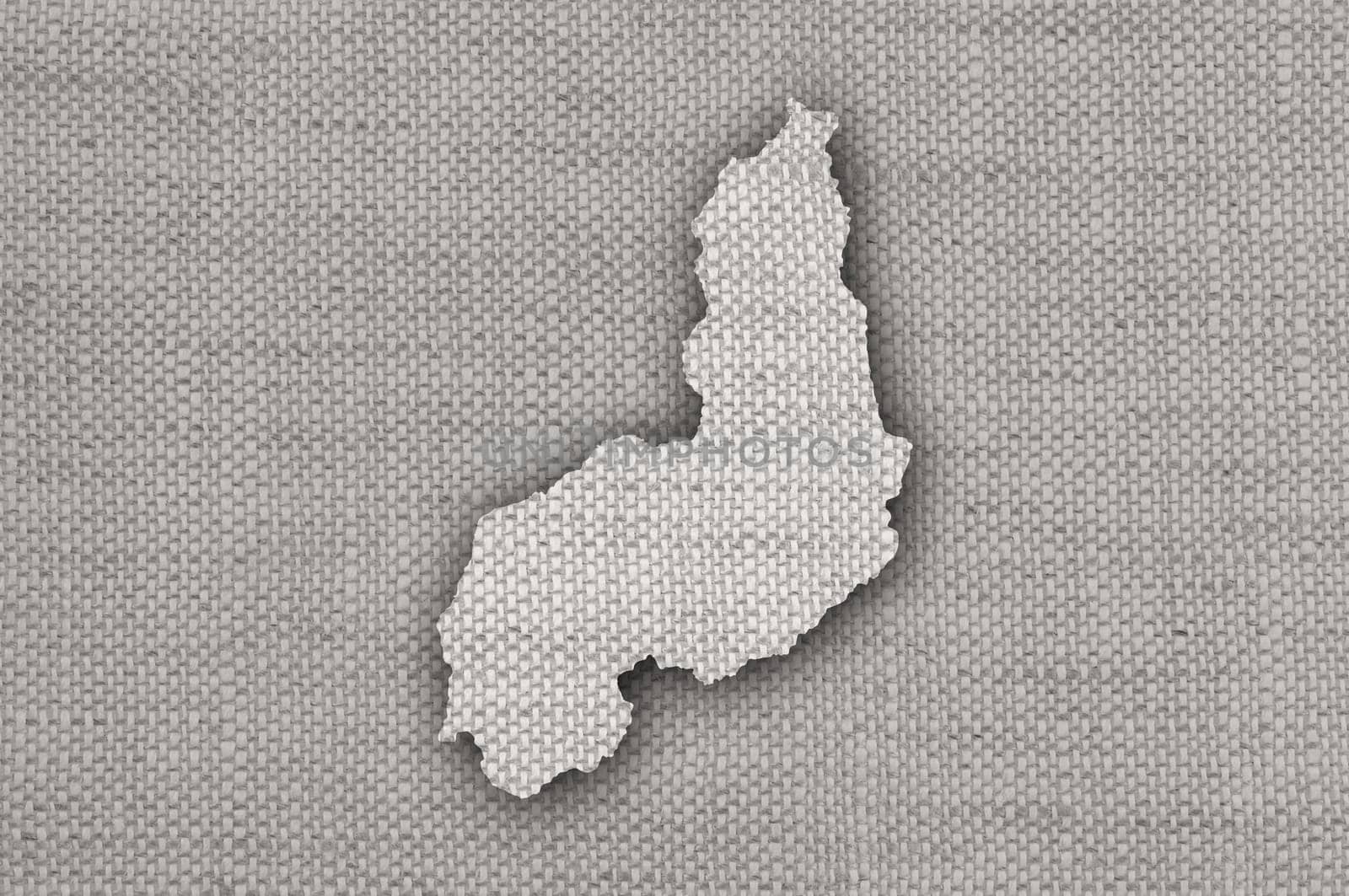 Map of Piaui on old linen