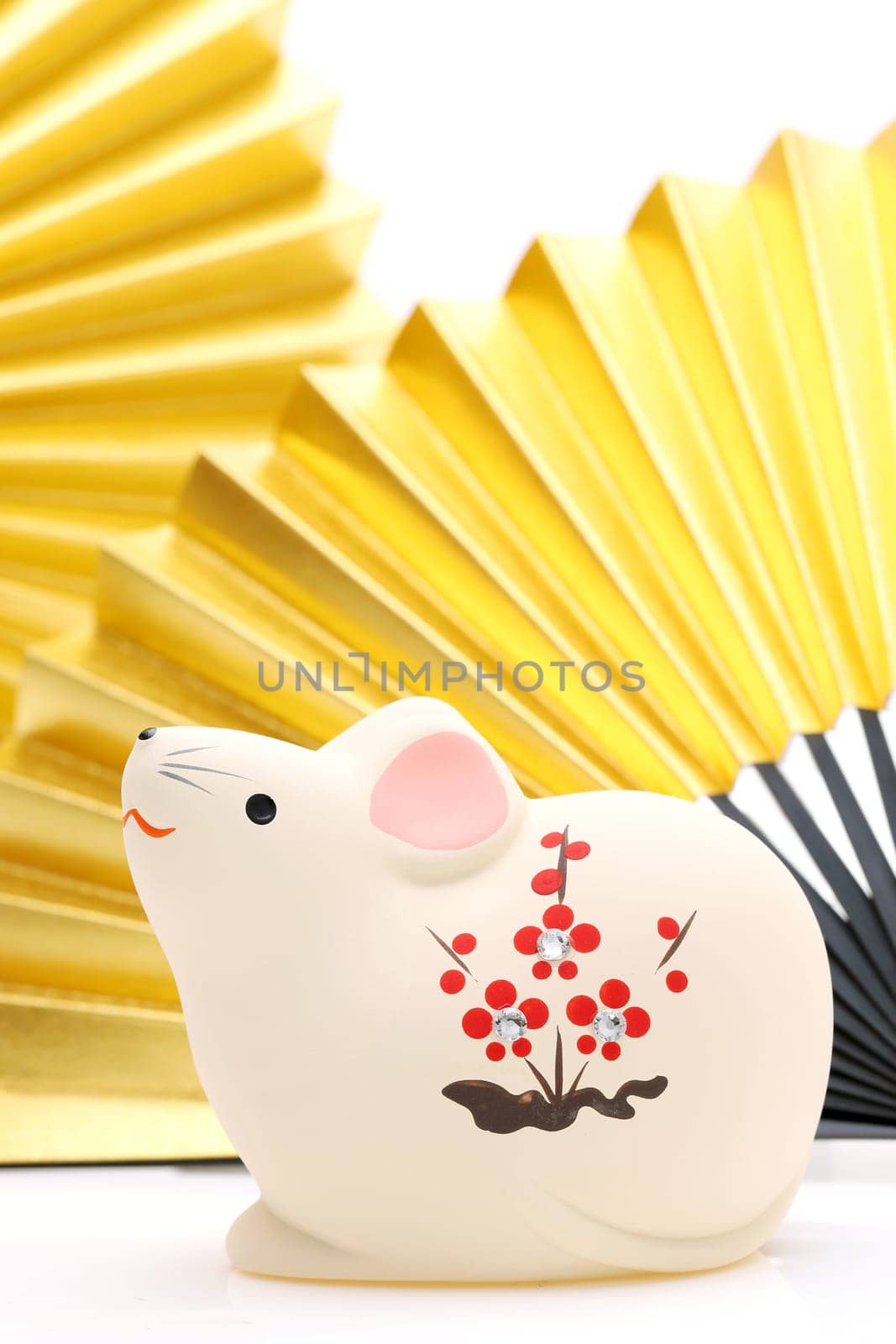 Dolls of Nezumi Mouse. Japanese new year card. Japanese new year Mouse object.