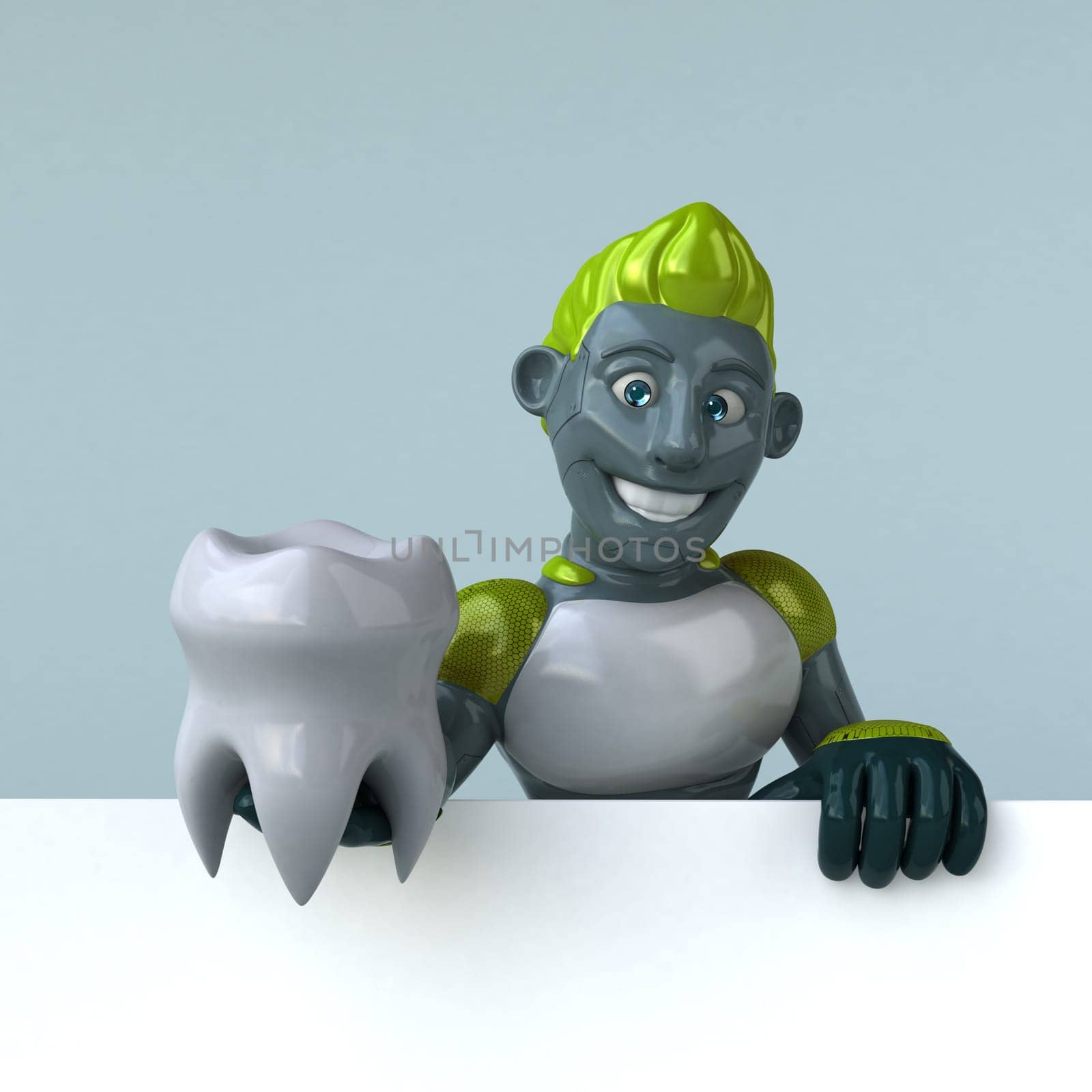 Green Robot - 3D Illustration