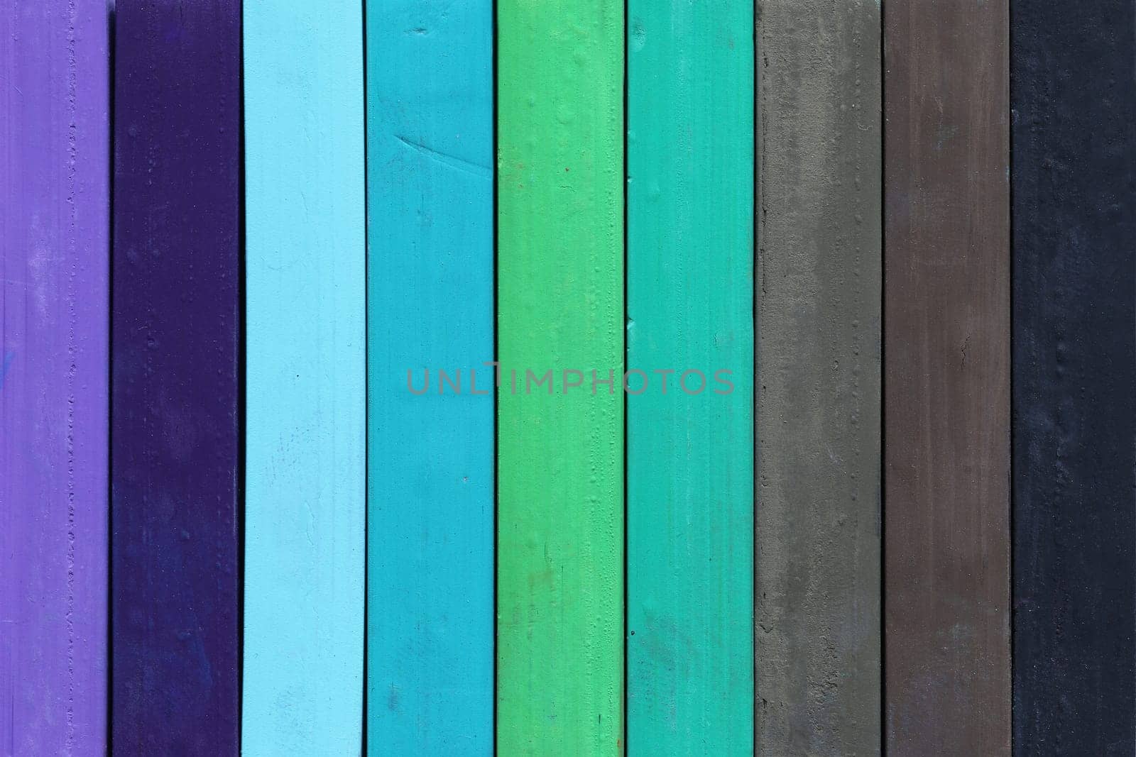Color range - macro - detail of the colored pastels - cold colors