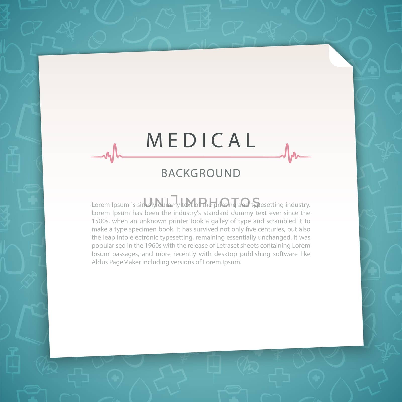 Aquamarine Medical Background. In the EPS file, each element is grouped separately. Clipping paths included in additional jpg format.