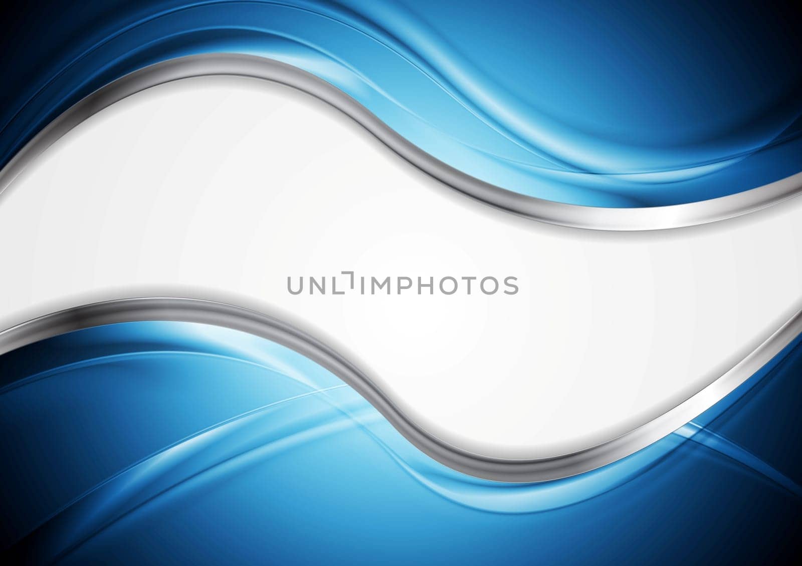 Abstract wavy metallic design. Vector background
